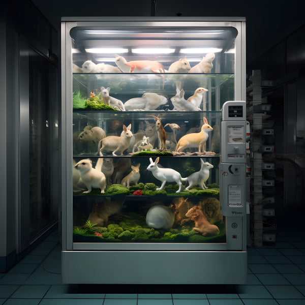Vinyl Decal, Whimsical Miniature Animal Vending Machine Wall Art Print, 5 x 7 or 8 x 10 Inch Unframe