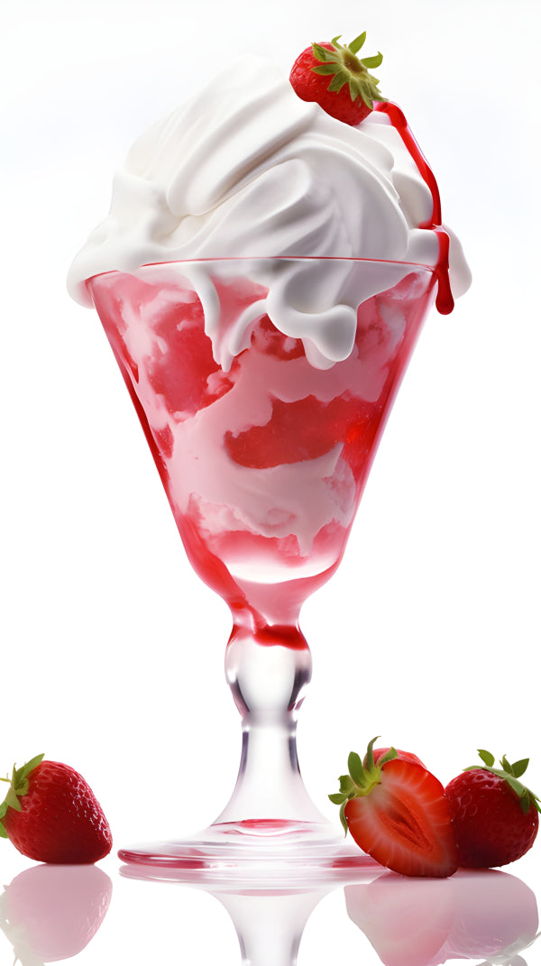 Vinyl Decal, Vibrant Strawberry Dessert Wall Art Print Glossy Photo Poster Unframed, 5 x 7 or 8 x 10