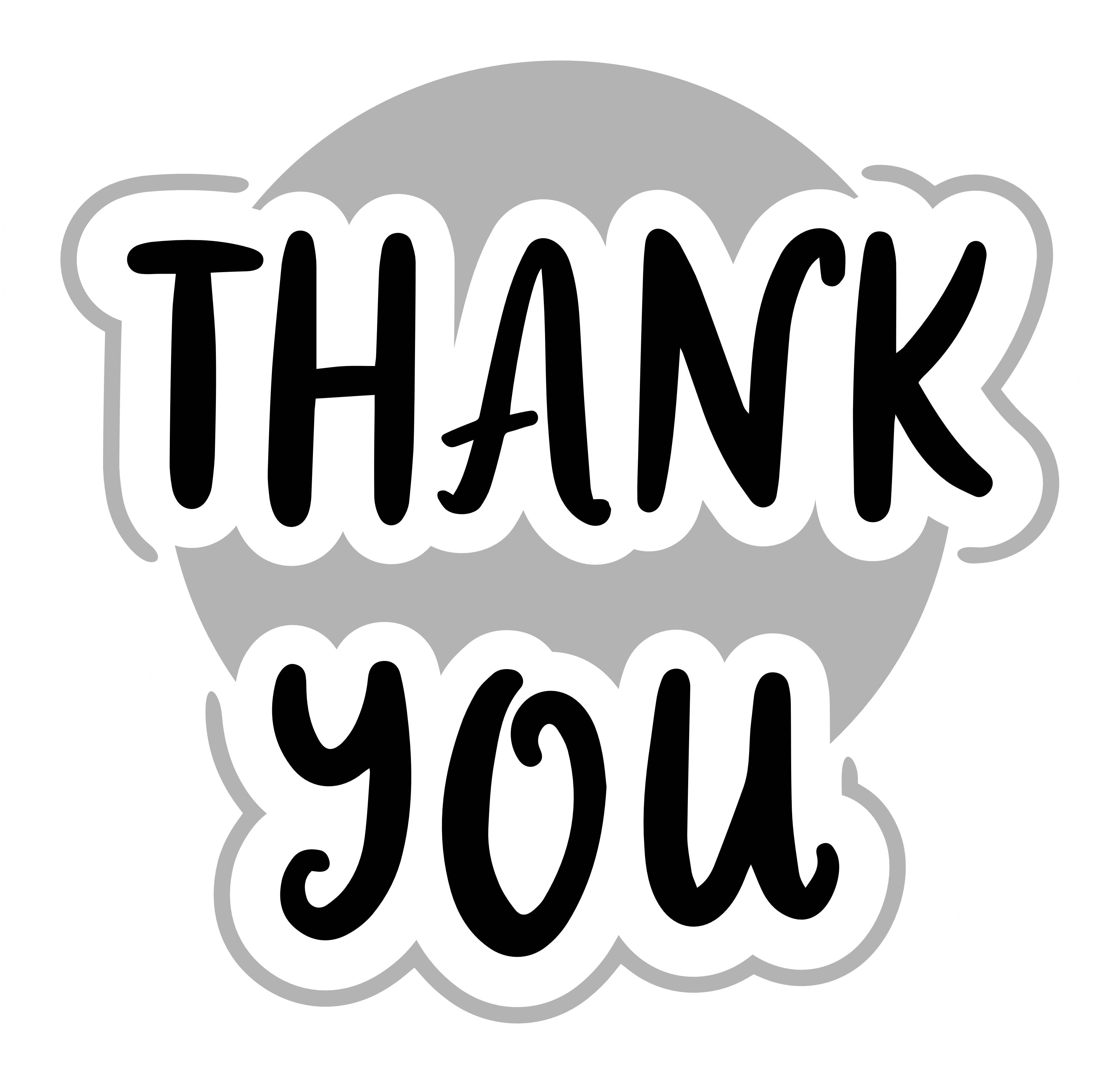 Inspirational Quote "Thank You" Motivational Sticker Vinyl Decal Motivation Stickers- 5" Vinyl Sticker Waterproof