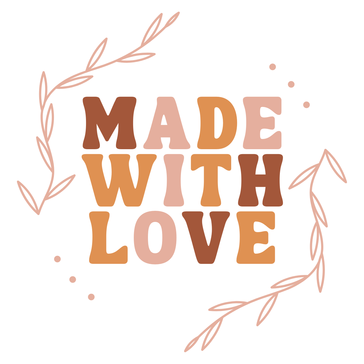 Inspirational Quote "Made With Love" Motivational Sticker Vinyl Decal Motivation Stickers- 5" Vinyl Sticker Waterproof
