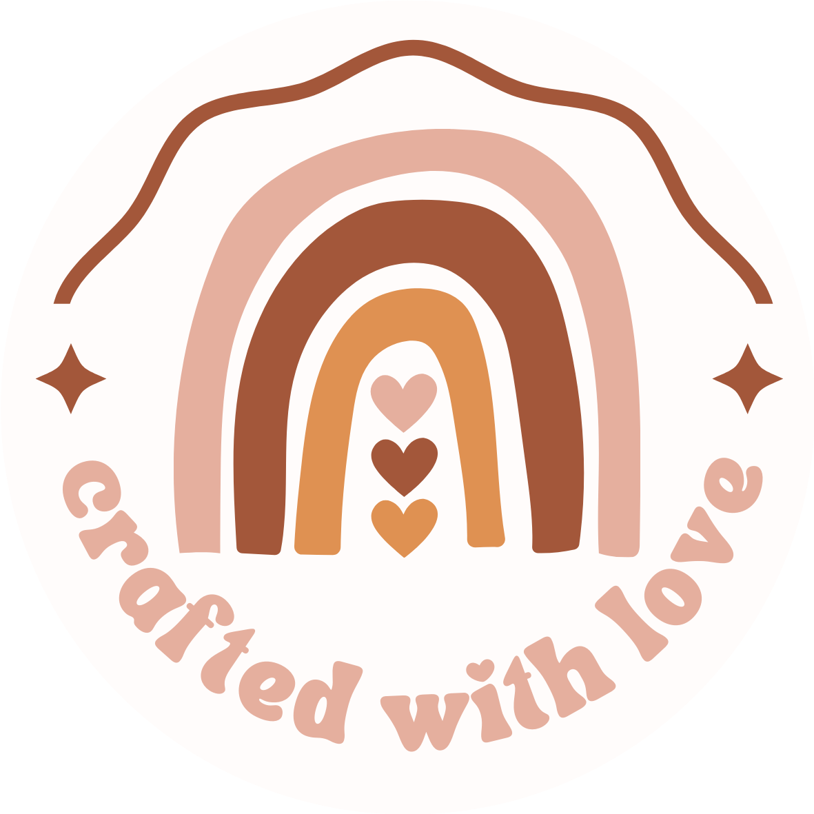 Inspirational Quote "Cafted With Love" Motivational Sticker Vinyl Decal Motivation Stickers- 5" Vinyl Sticker Waterproof