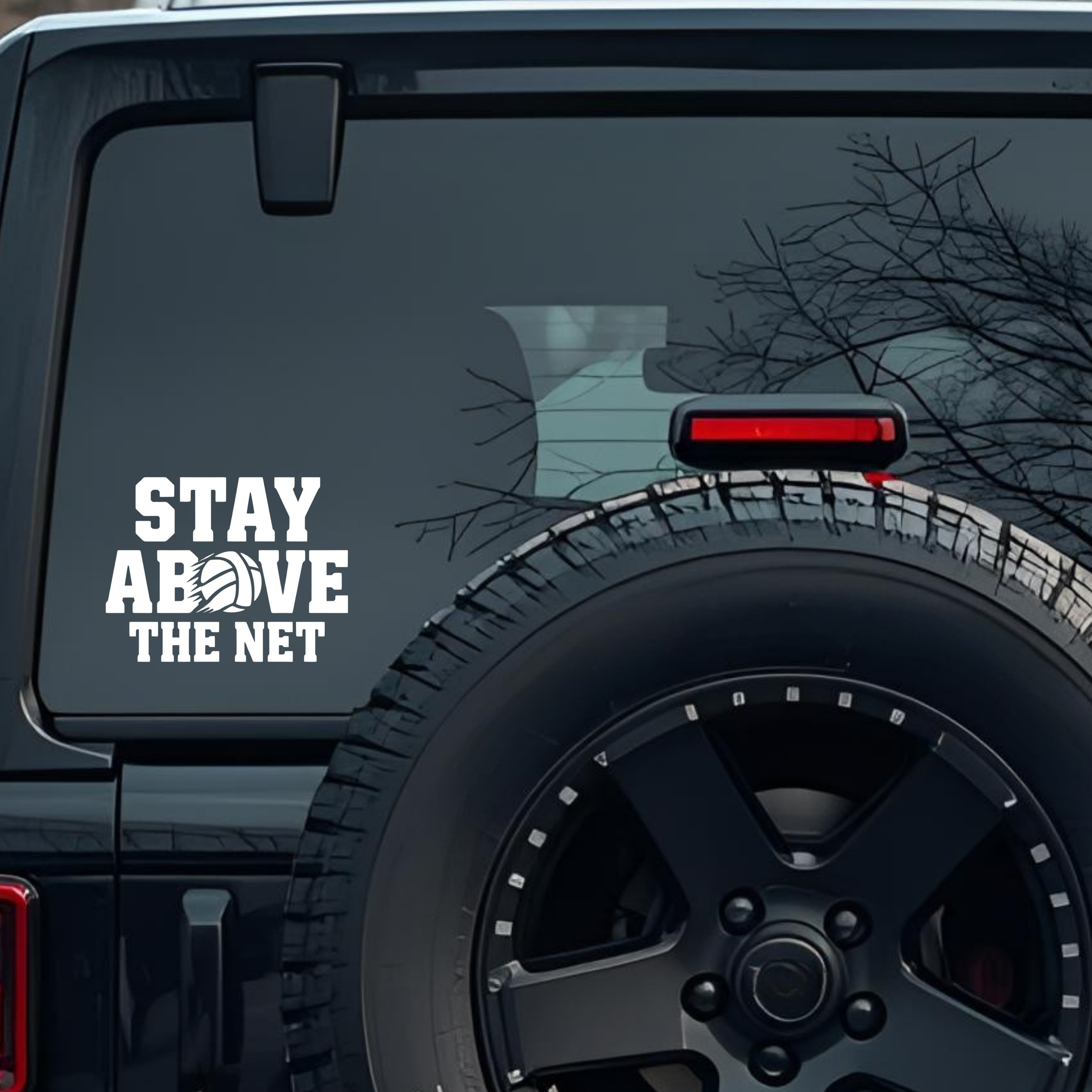 Stay Above the Net Large 6 inch Premium Decal Sticker For Car Bumper Window Rear Windshield Stickers