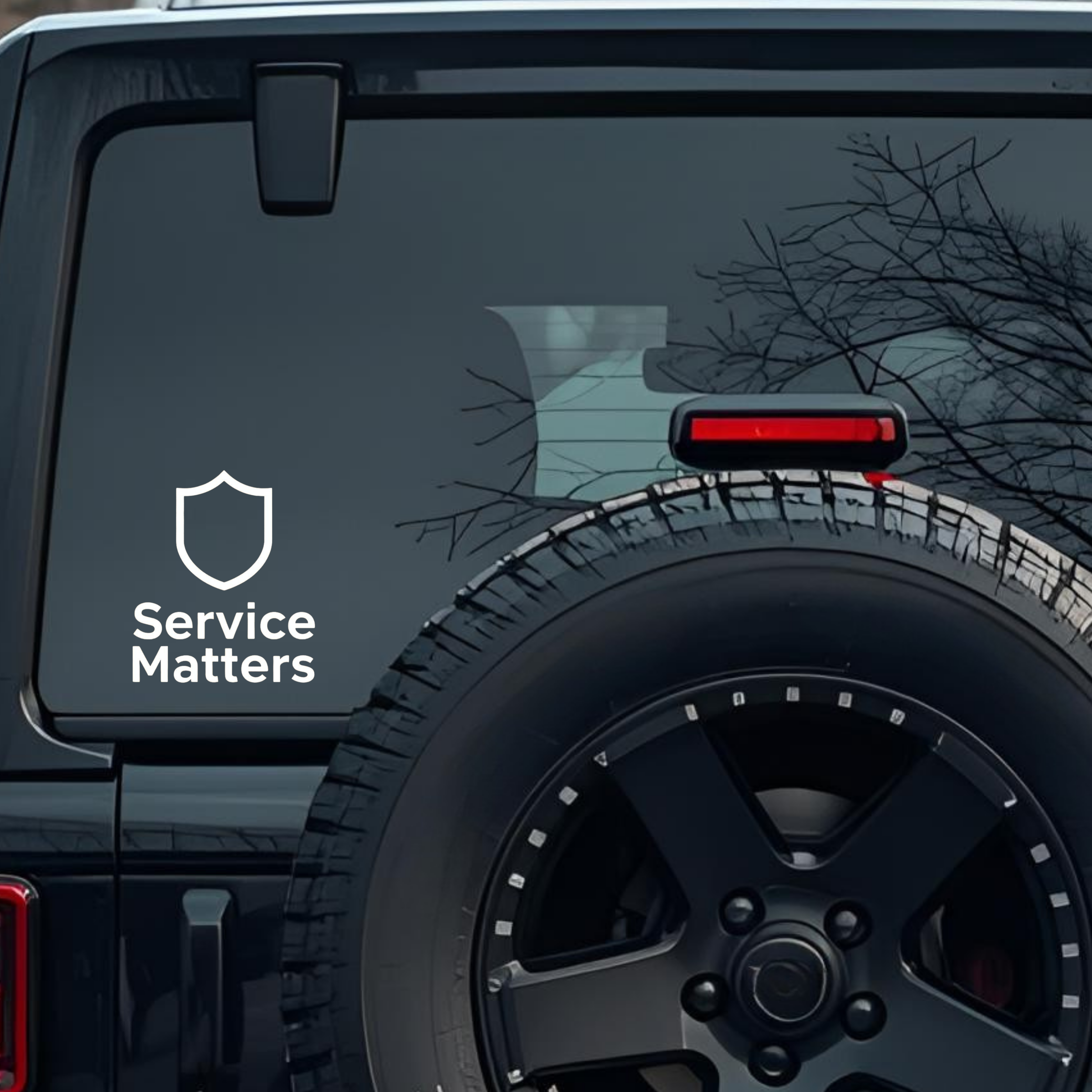 Service Matters Large 6 inch Premium Decal Sticker For Car Bumper Window Rear Windshield Stickers, W