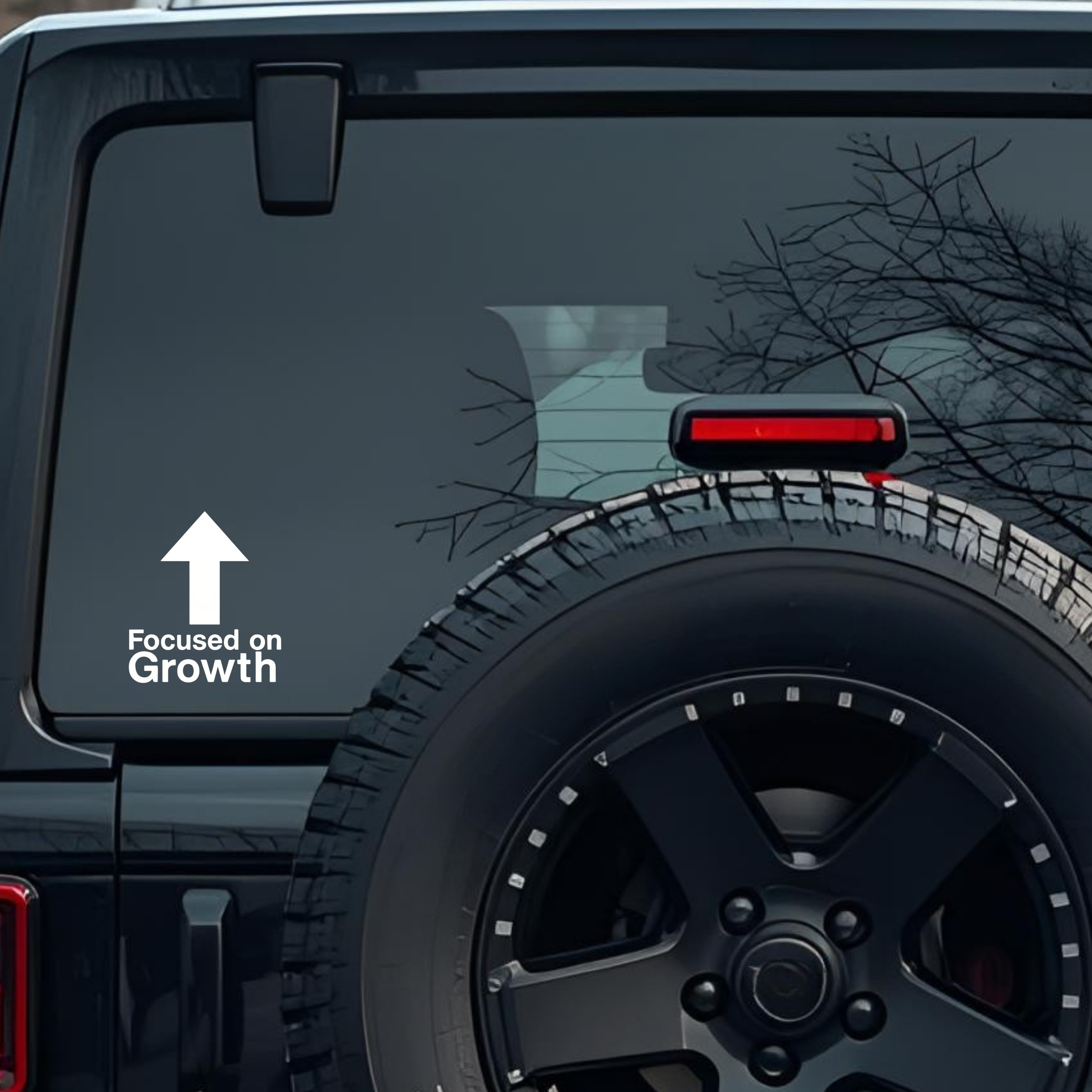 Focused on Growth Large 6 inch Premium Decal Sticker For Car Bumper Window Rear Windshield Stickers,