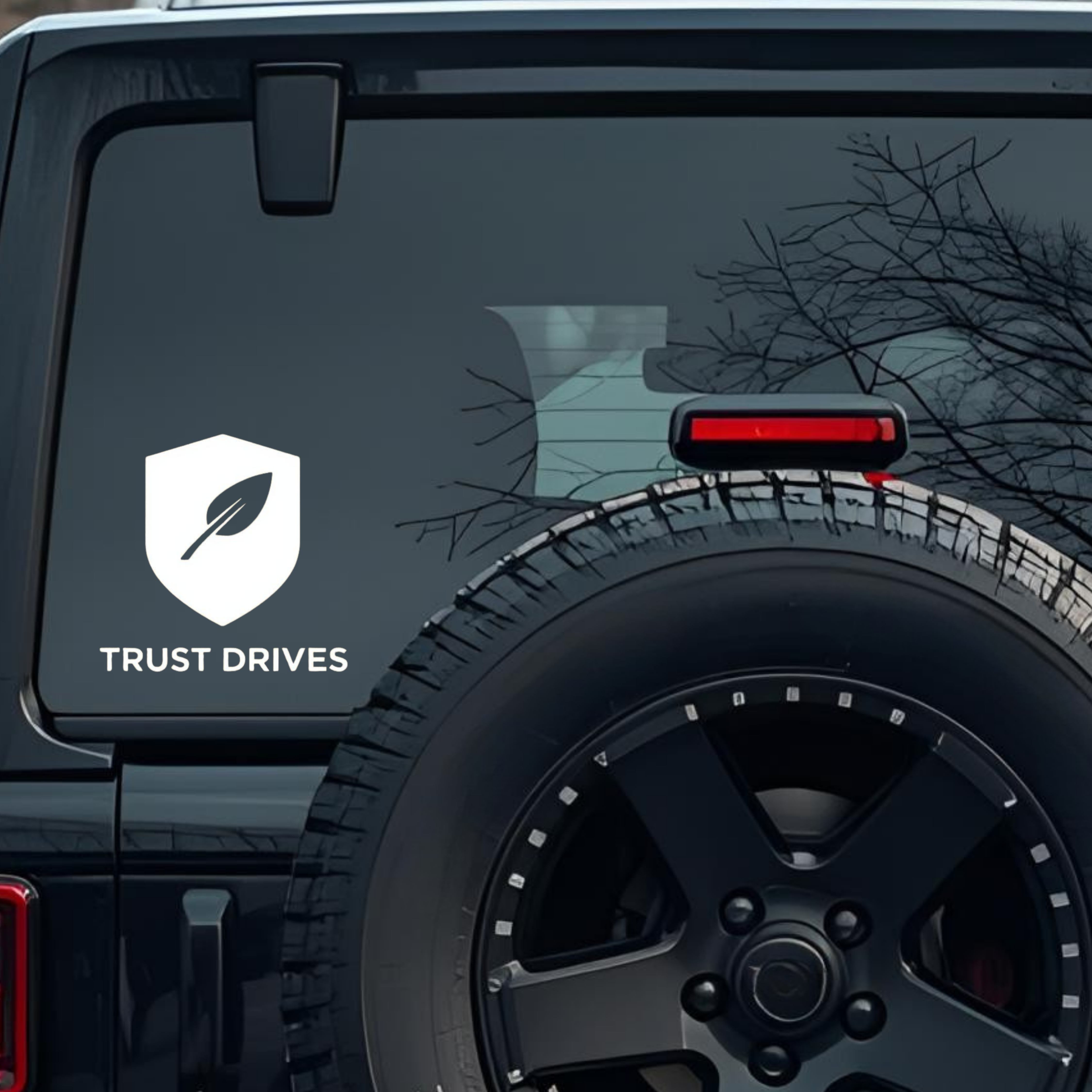 Trust Drives Large 6 inch Premium Decal Sticker For Car Bumper Window Rear Windshield Stickers, Warn