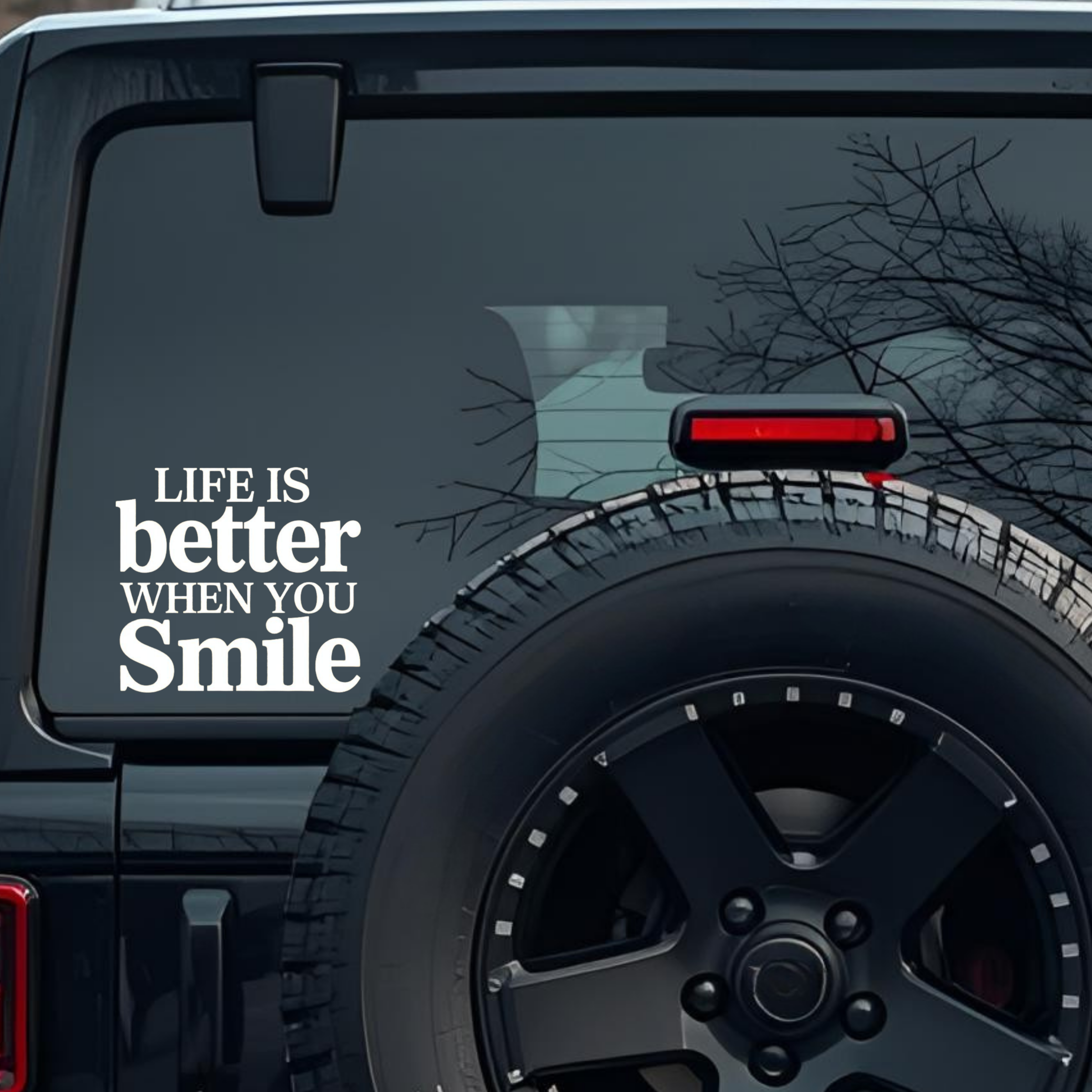 Life Is Better When You Smile Large 6 inch Premium Decal Sticker For Car Bumper Window Rear Windshie