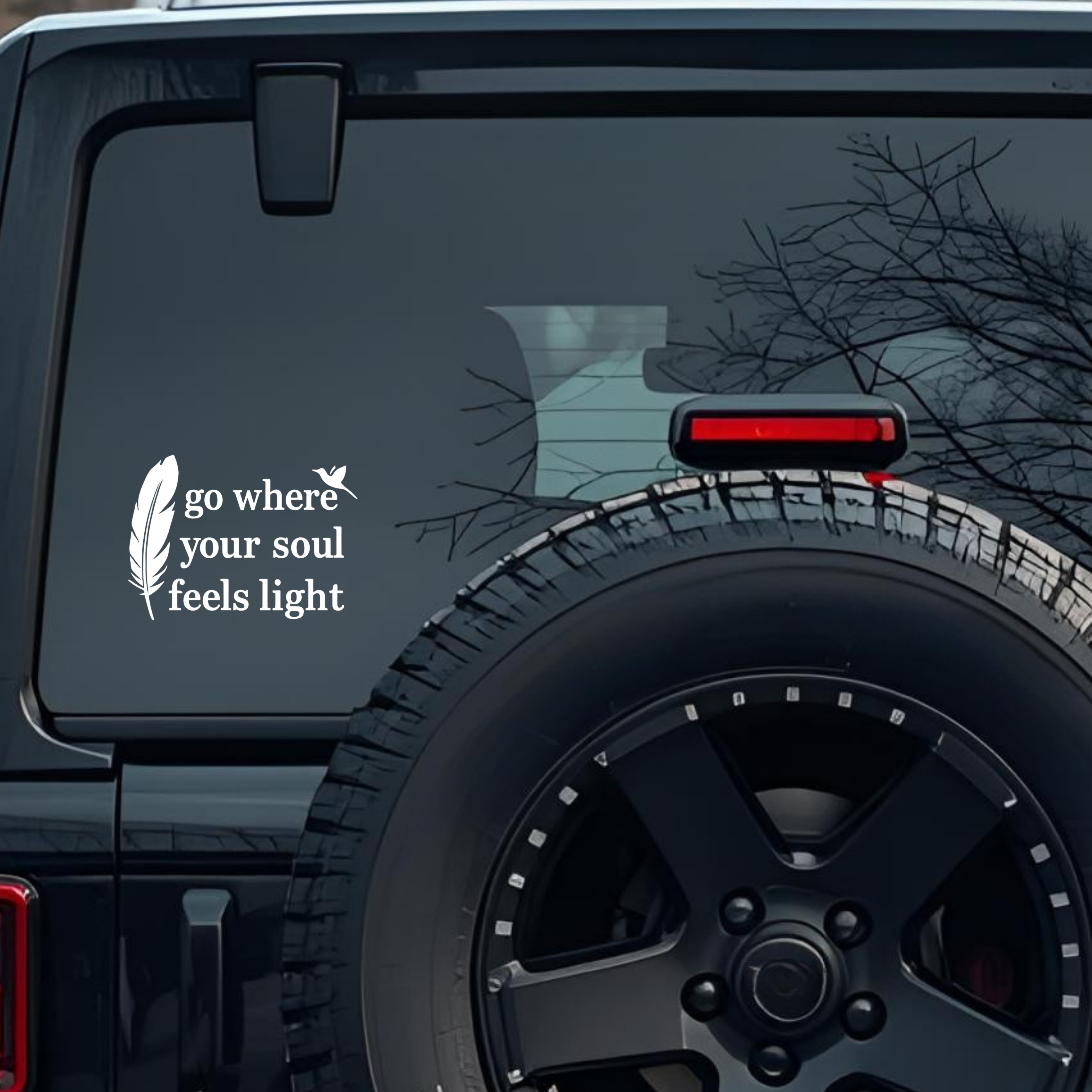 Go Where Your Soul Feels Light Large 6 inch Premium Decal Sticker For Car Bumper Window Rear Windshi