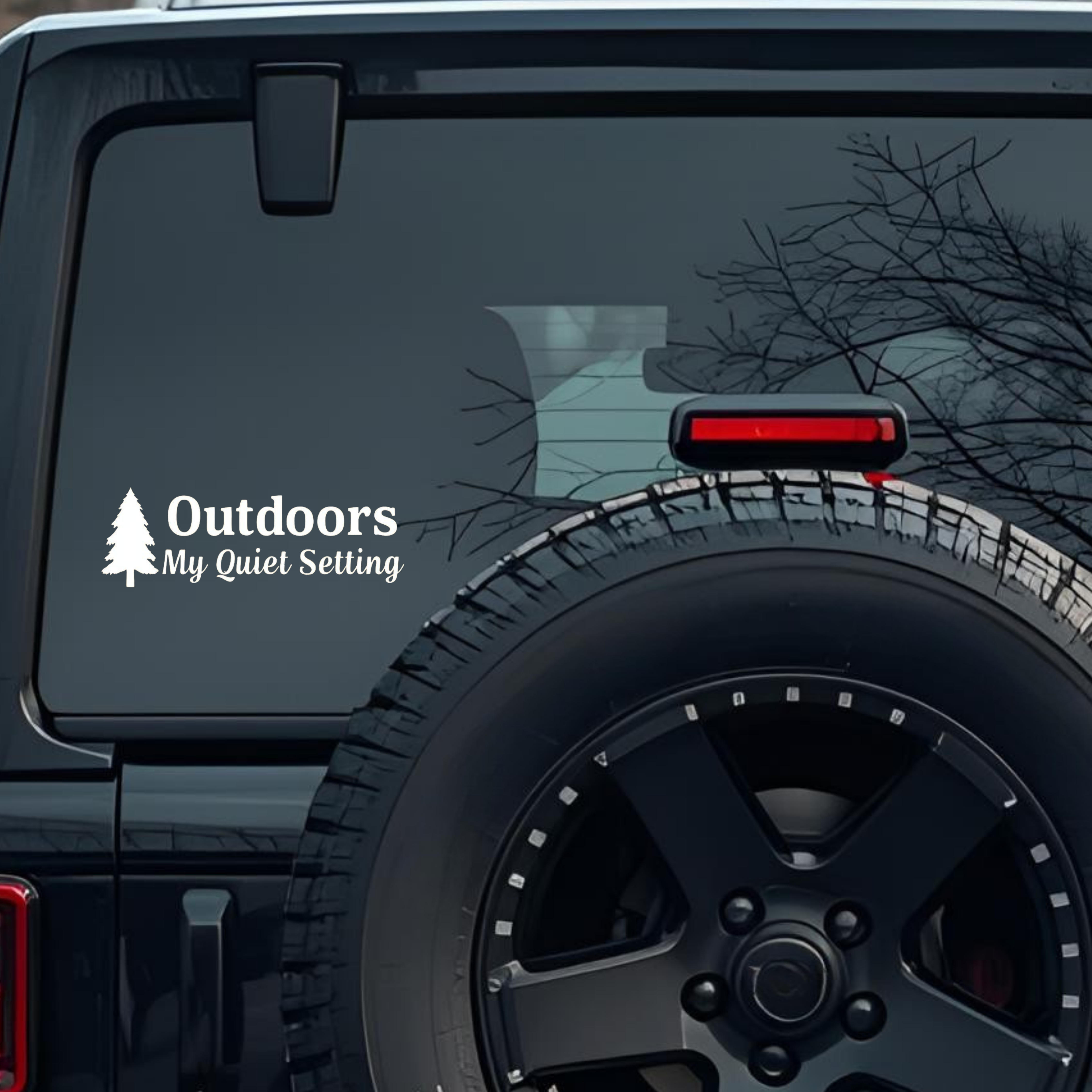 Outdoors My Quiet Setting Large 6 inch Premium Decal Sticker For Car Bumper Window Rear Windshield S