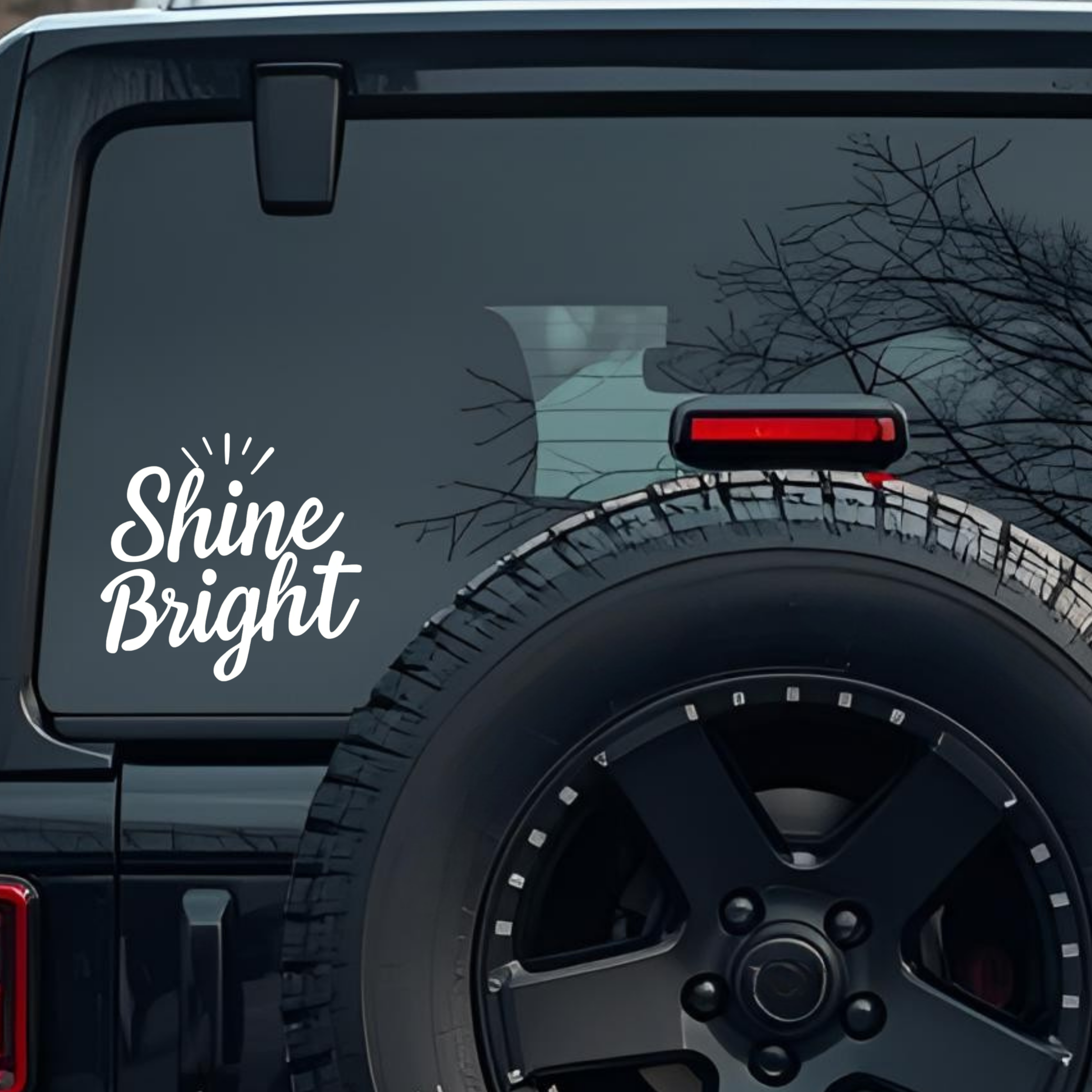 Shine Bright Large 6 inch Premium Decal Sticker For Car Bumper Window Rear Windshield Stickers, Warn