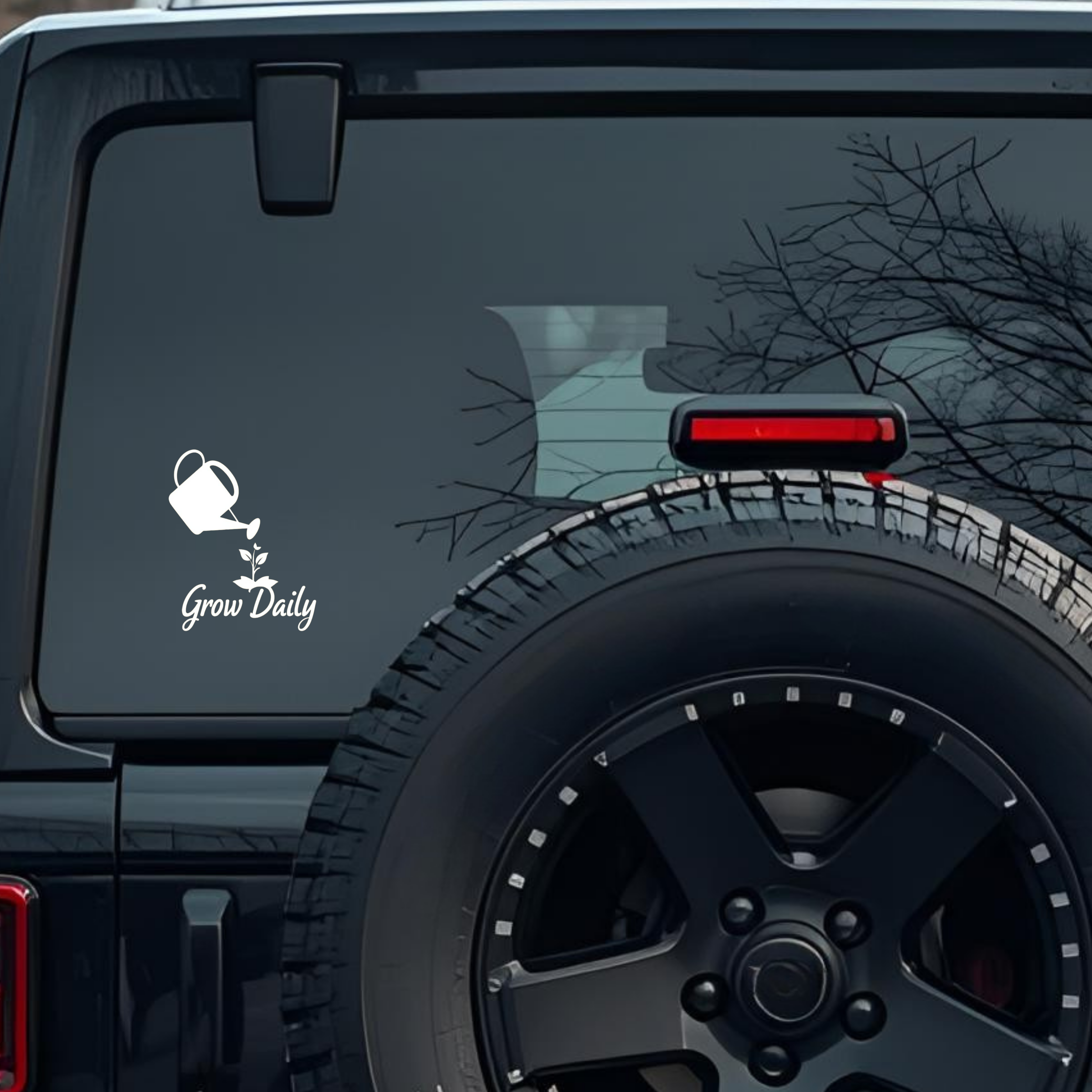 Grow Daily Large 6 inch Premium Decal Sticker For Car Bumper Window Rear Windshield Stickers, Warnin