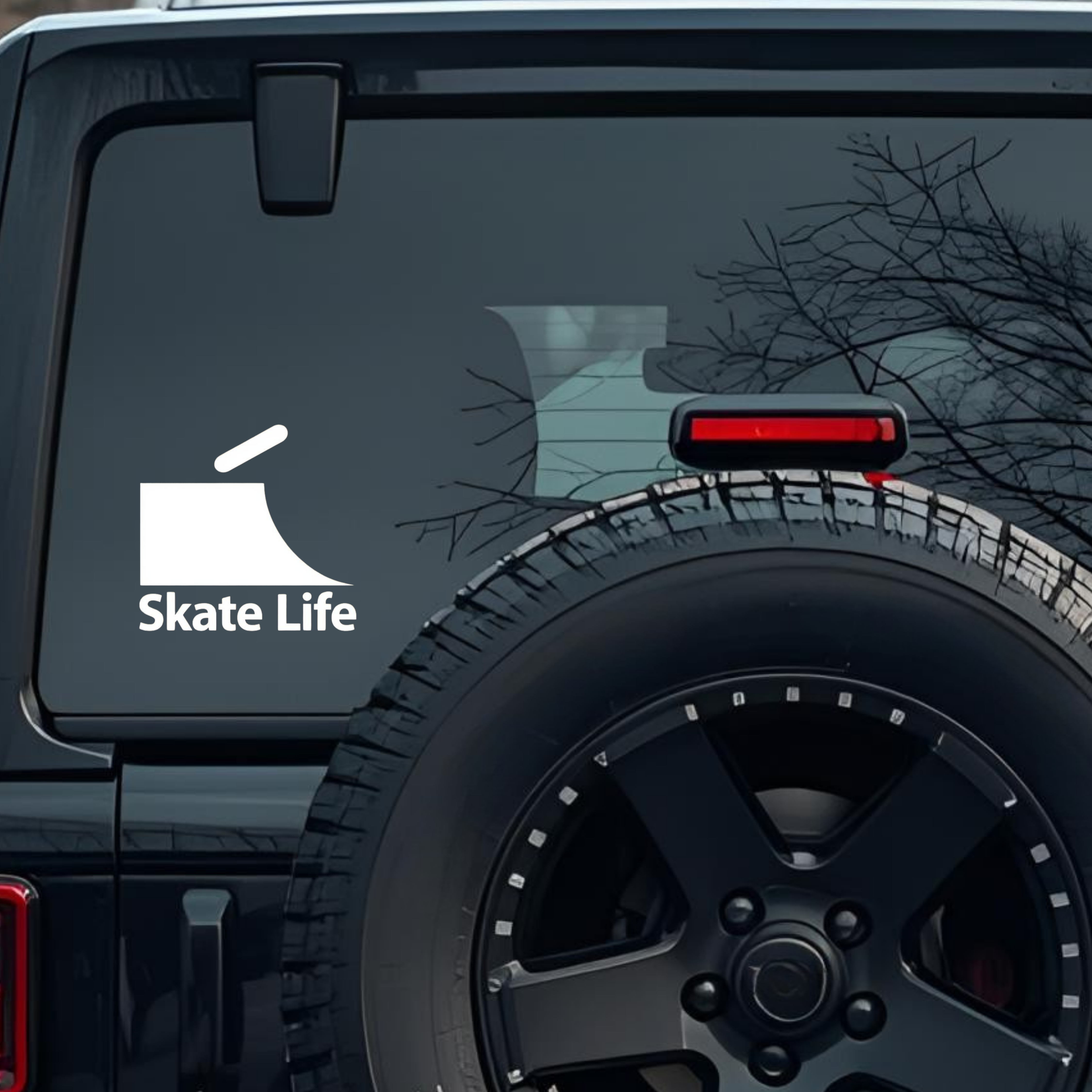 Skate Life Large 6 inch Premium Decal Sticker For Car Bumper Window Rear Windshield Stickers, Warnin