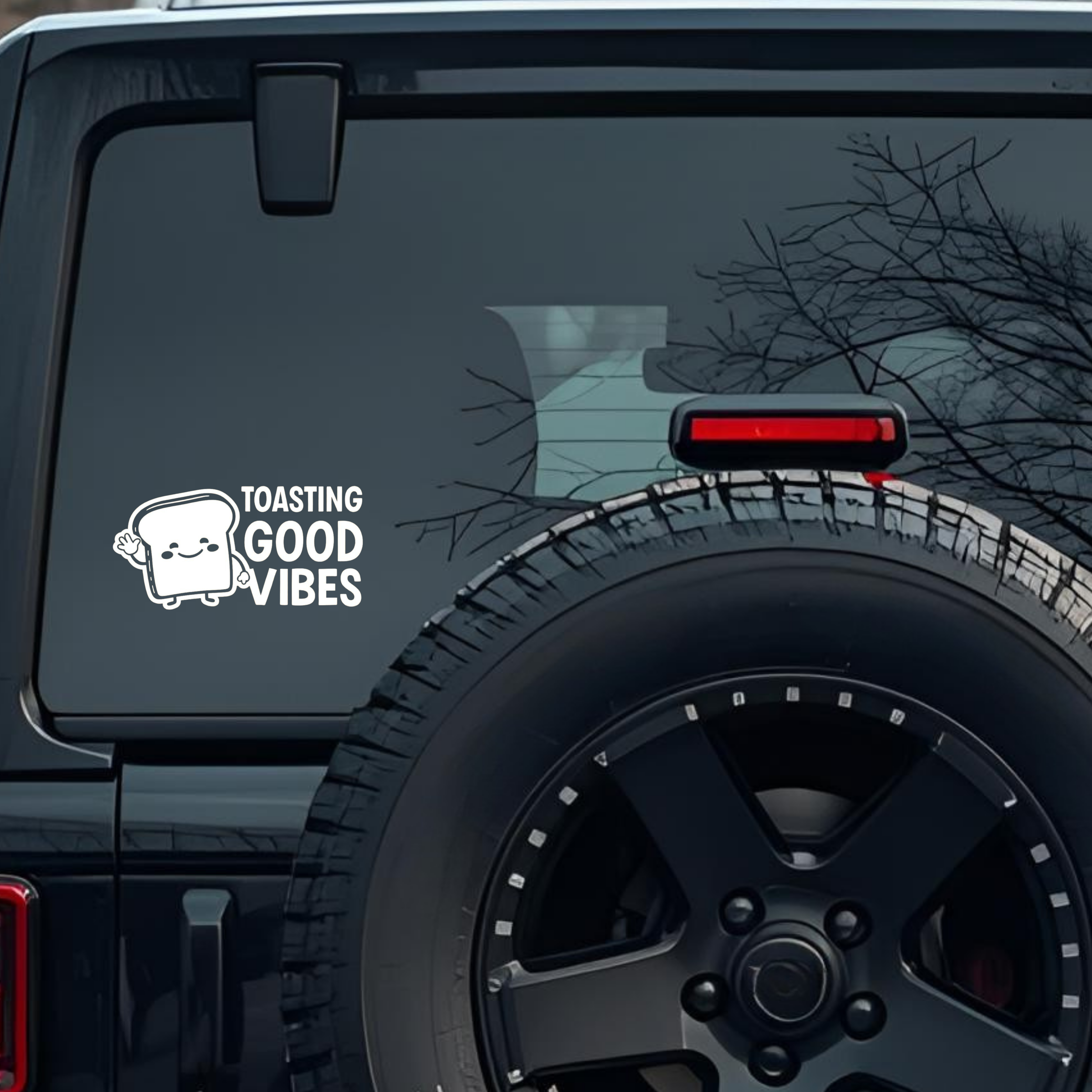 Toasting Good Vibes Large 6 inch Premium Decal Sticker For Car Bumper Window Rear Windshield Sticker
