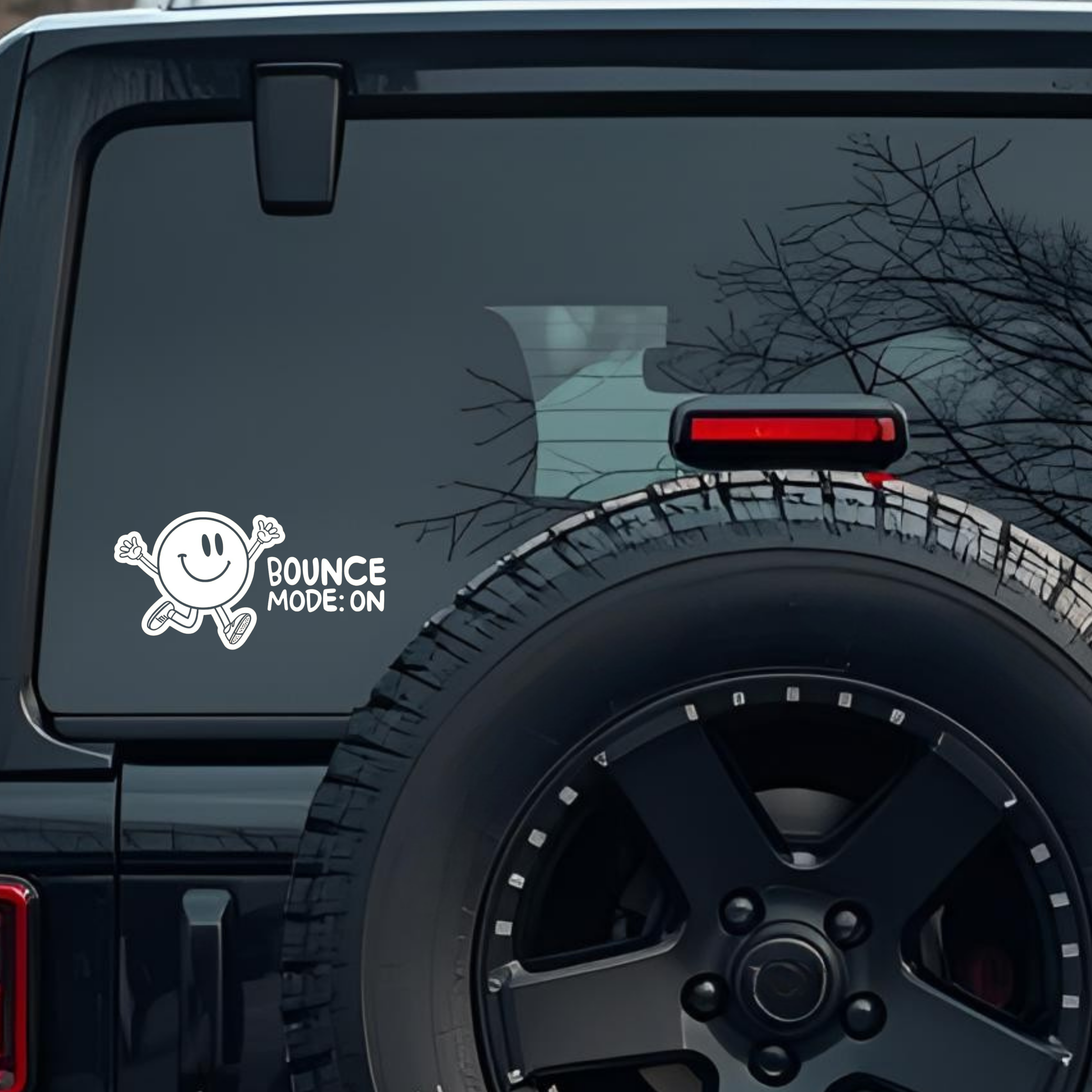 Bounce Mode: on Large 6 inch Premium Decal Sticker For Car Bumper Window Rear Windshield Stickers, W