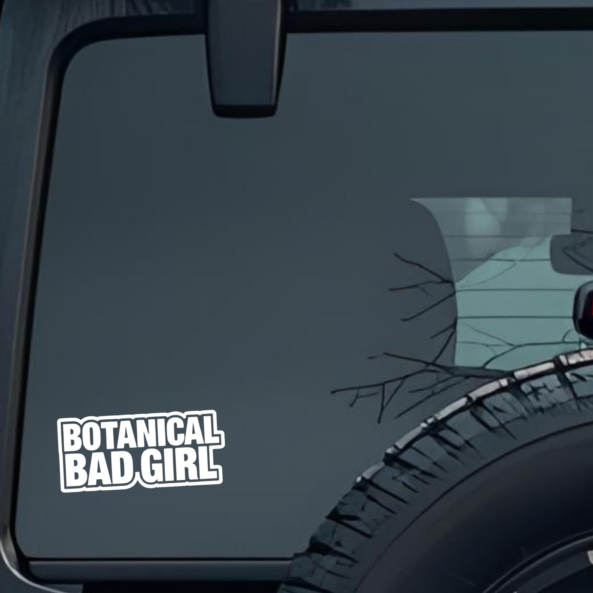 Botanical Bad Girl Large 6 inch Premium Decal Sticker For Car Bumper Window Rear Windshield Stickers