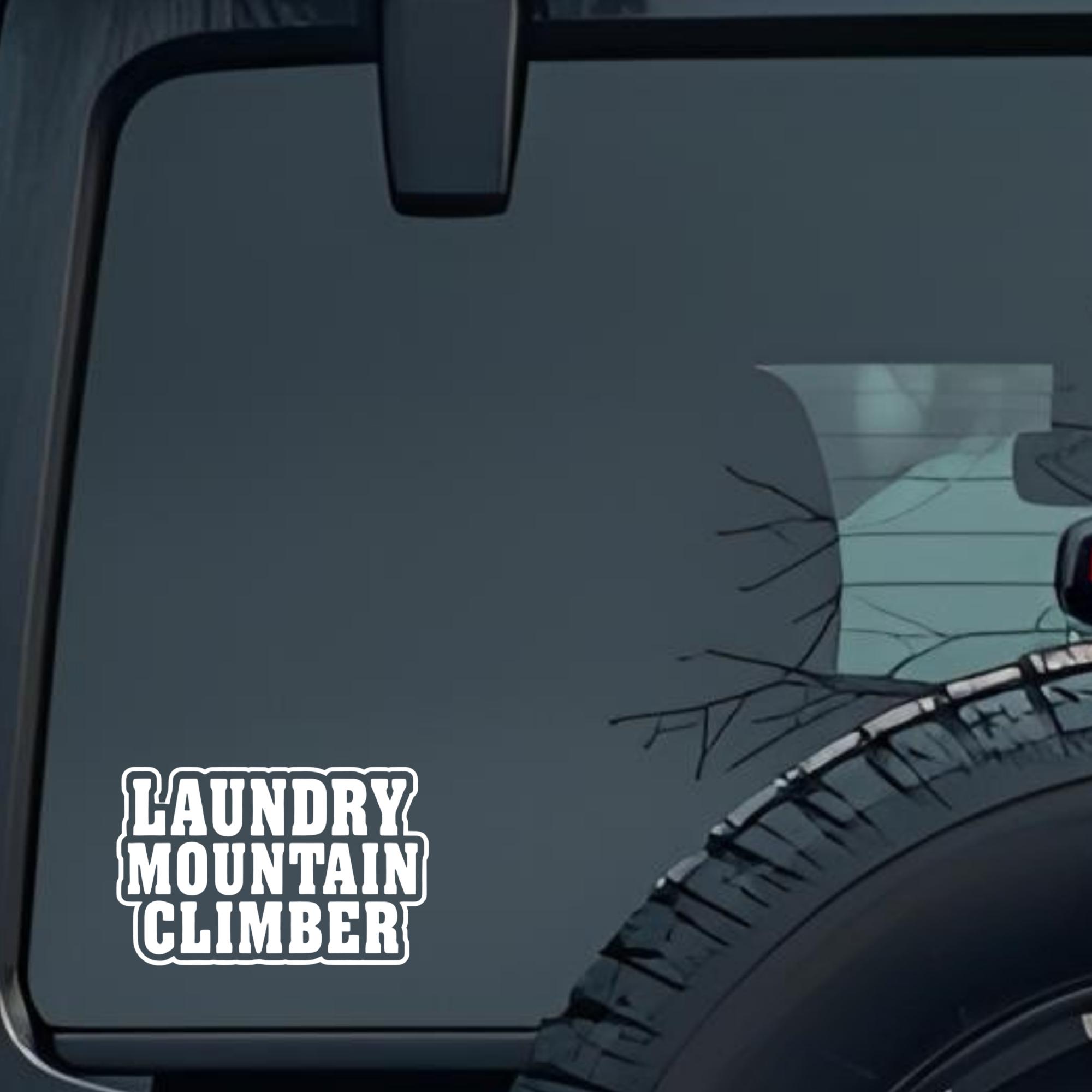 Laundry Mountain Climber Large 6 inch Premium Decal Sticker For Car Bumper Window Rear Windshield St