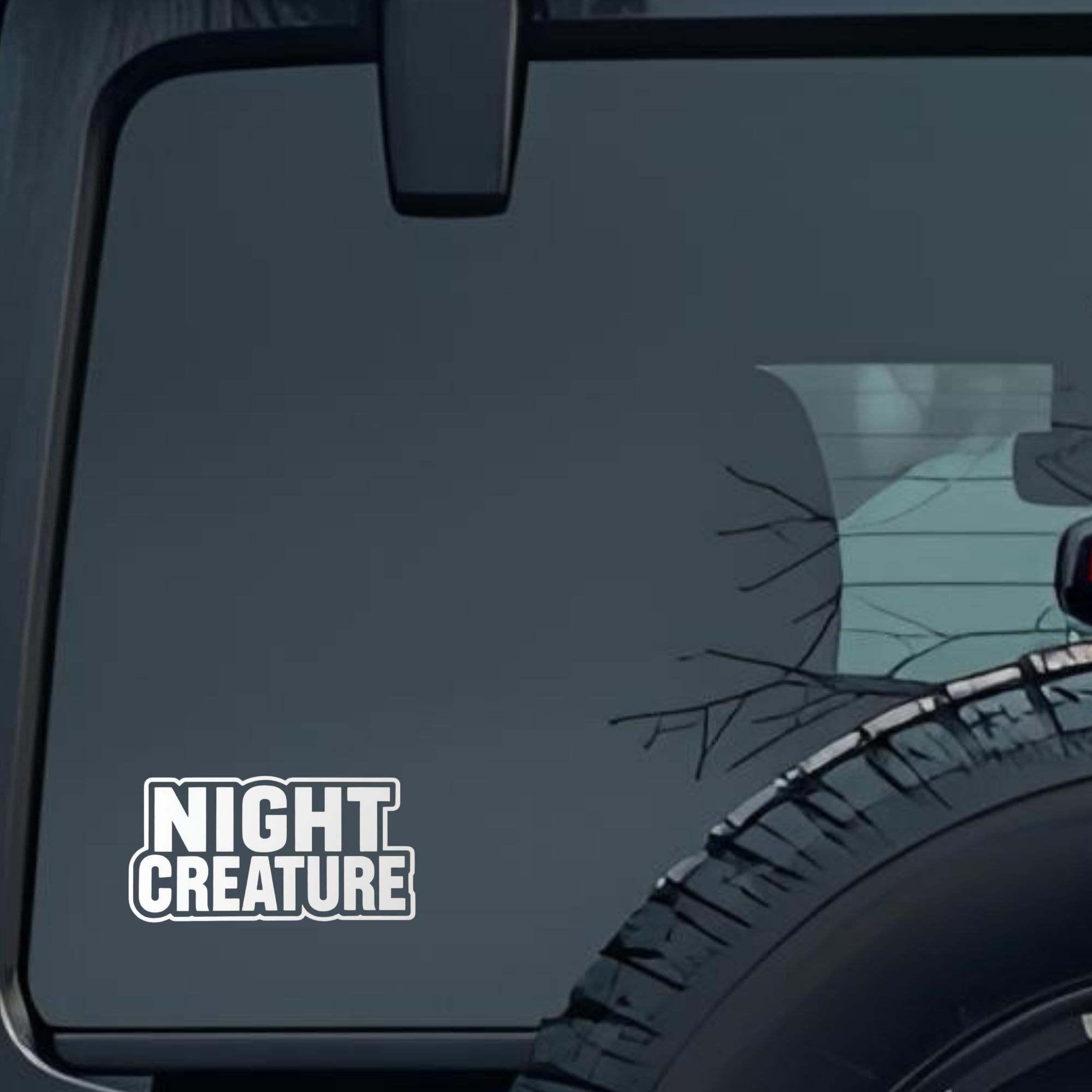 Night Creature Large 6 inch Premium Decal Sticker For Car Bumper Window Rear Windshield Stickers, Wa