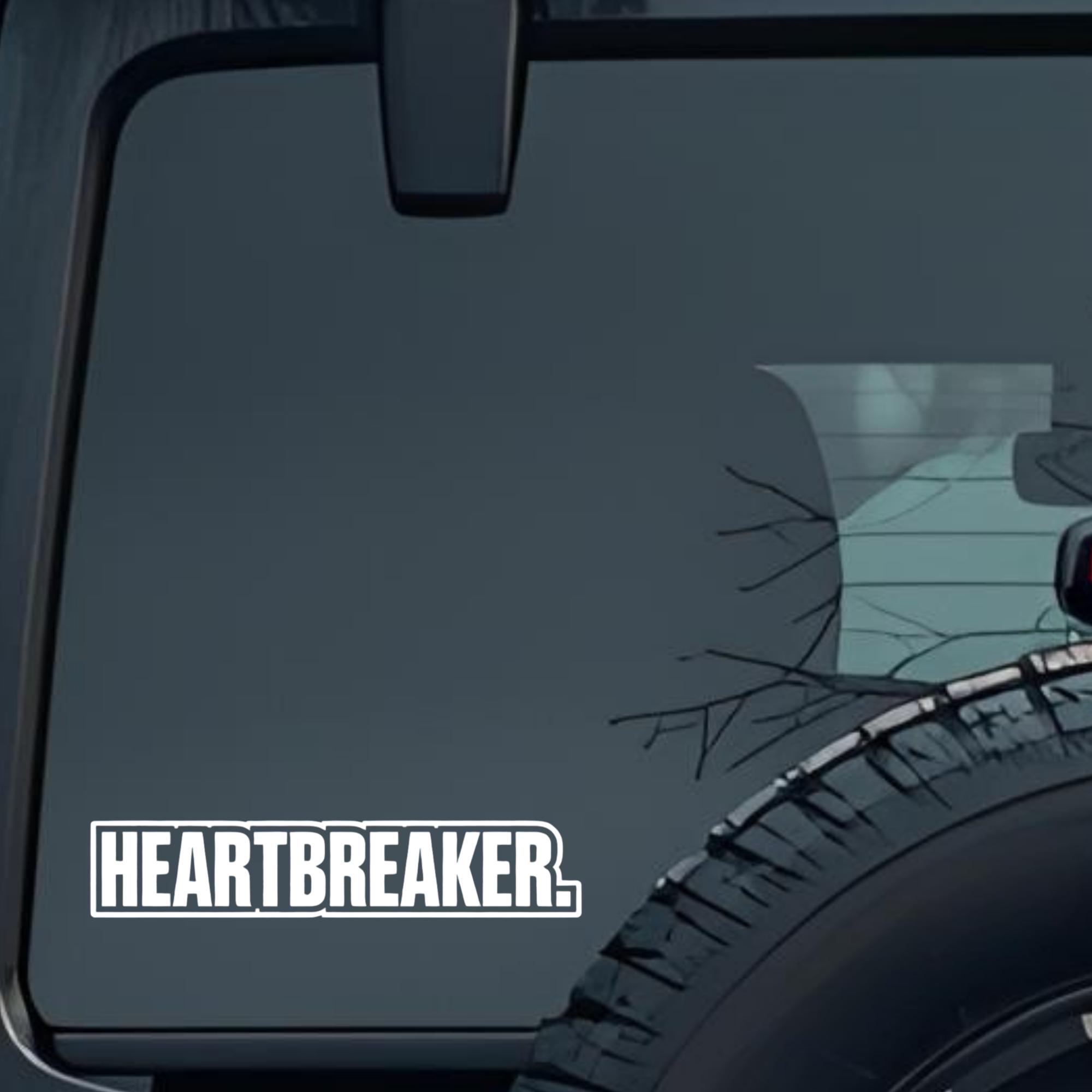 Heartbreaker. Large 6 inch Premium Decal Sticker For Car Bumper Window Rear Windshield Stickers, War