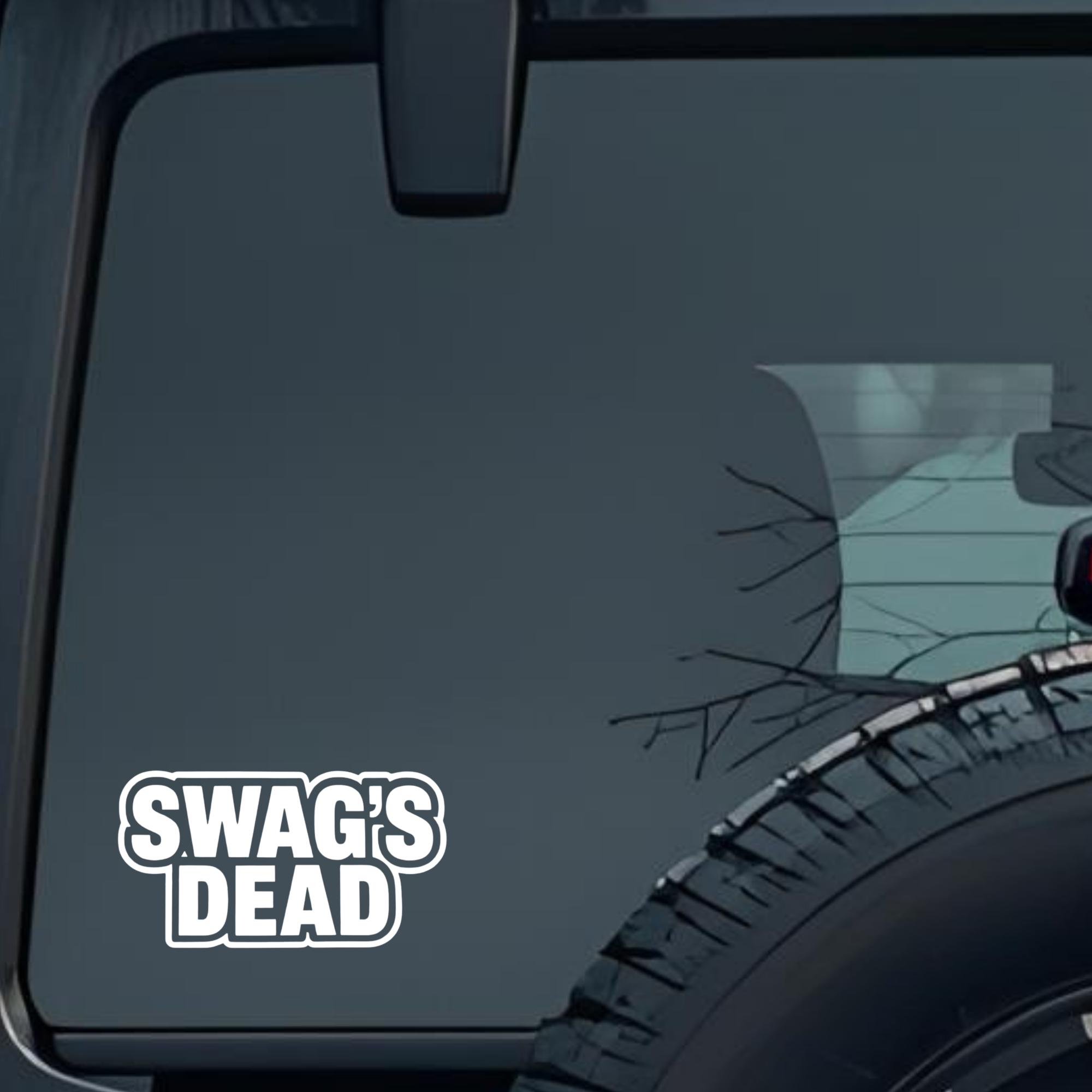 Swag's Dead Large 6 inch Premium Decal Sticker For Car Bumper Window Rear Windshield Stickers, Warni