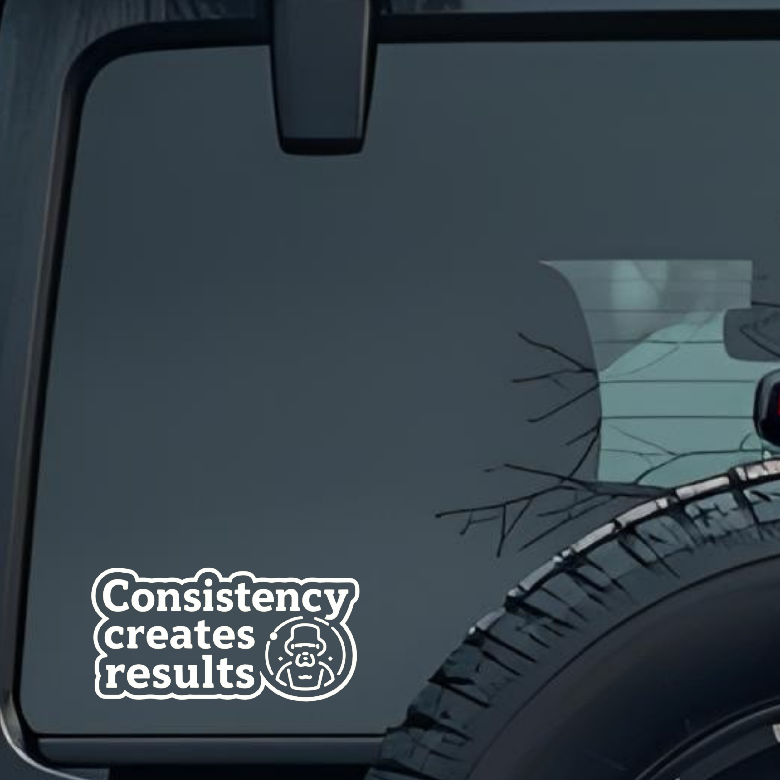 Consistency Creates Results Large 6 inch Premium Decal Sticker For Car Bumper Window Rear Windshield