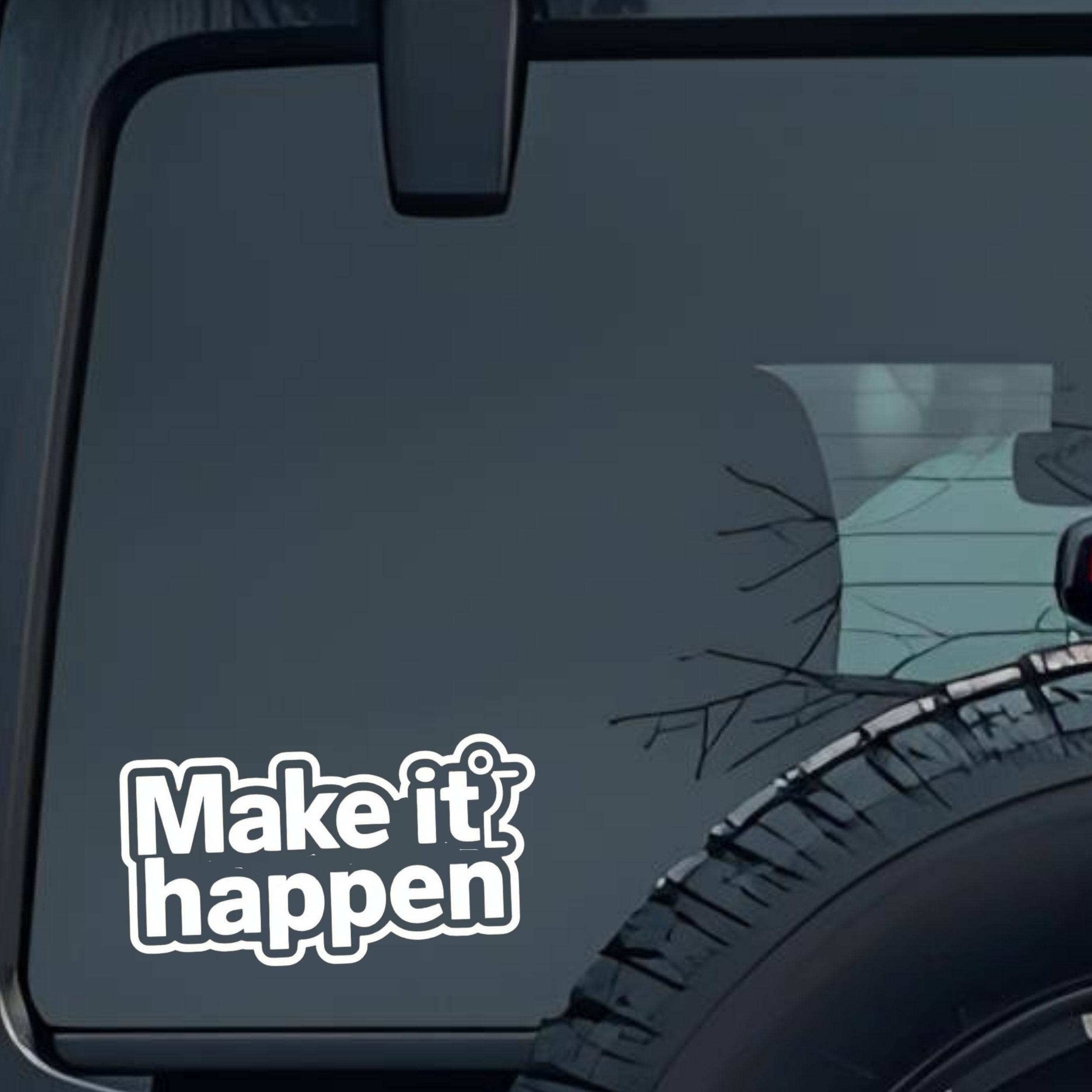 Make It Happen Large 6 inch Premium Decal Sticker For Car Bumper Window Rear Windshield Stickers, Wa