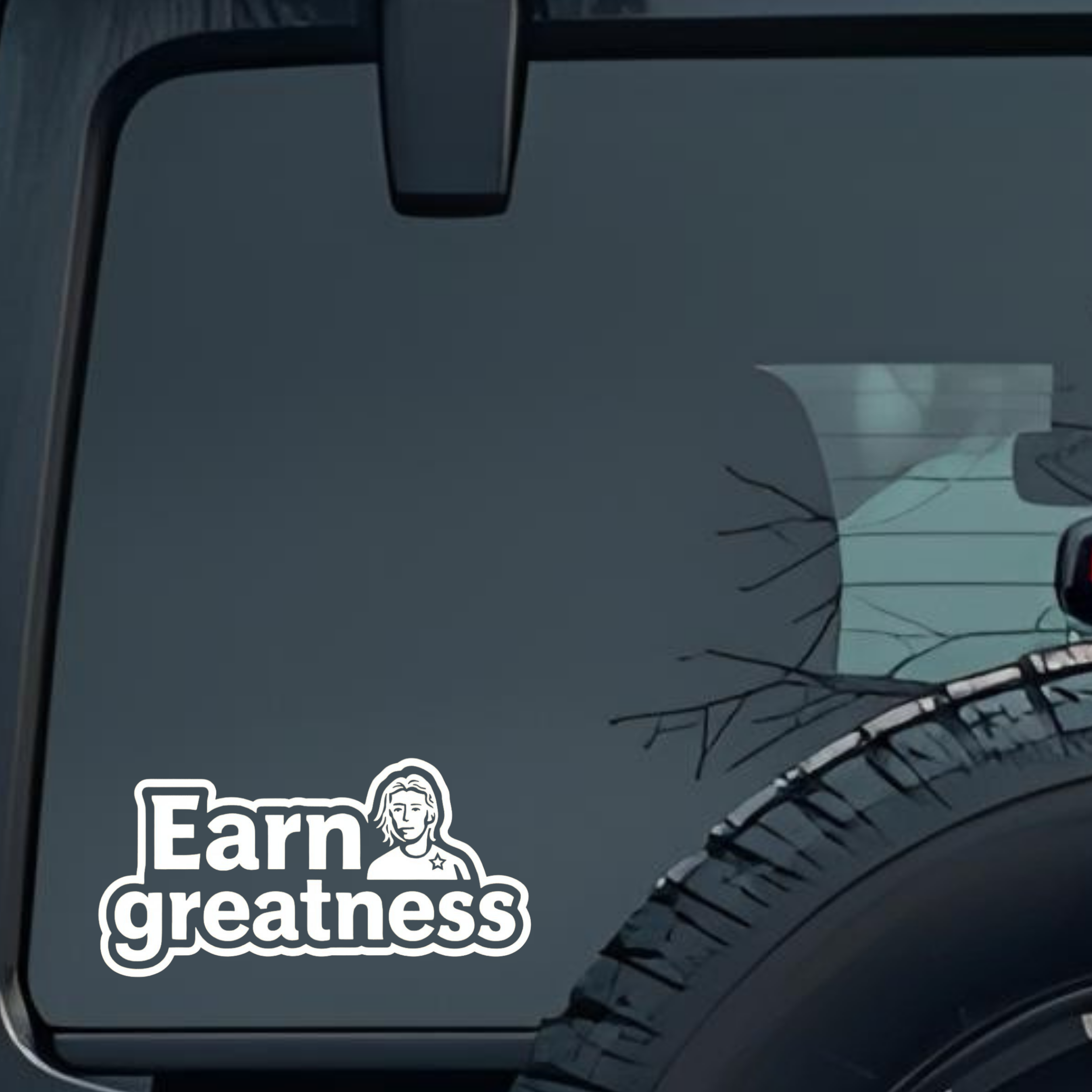 Earn Greatness Large 6 inch Premium Decal Sticker For Car Bumper Window Rear Windshield Stickers, Wa