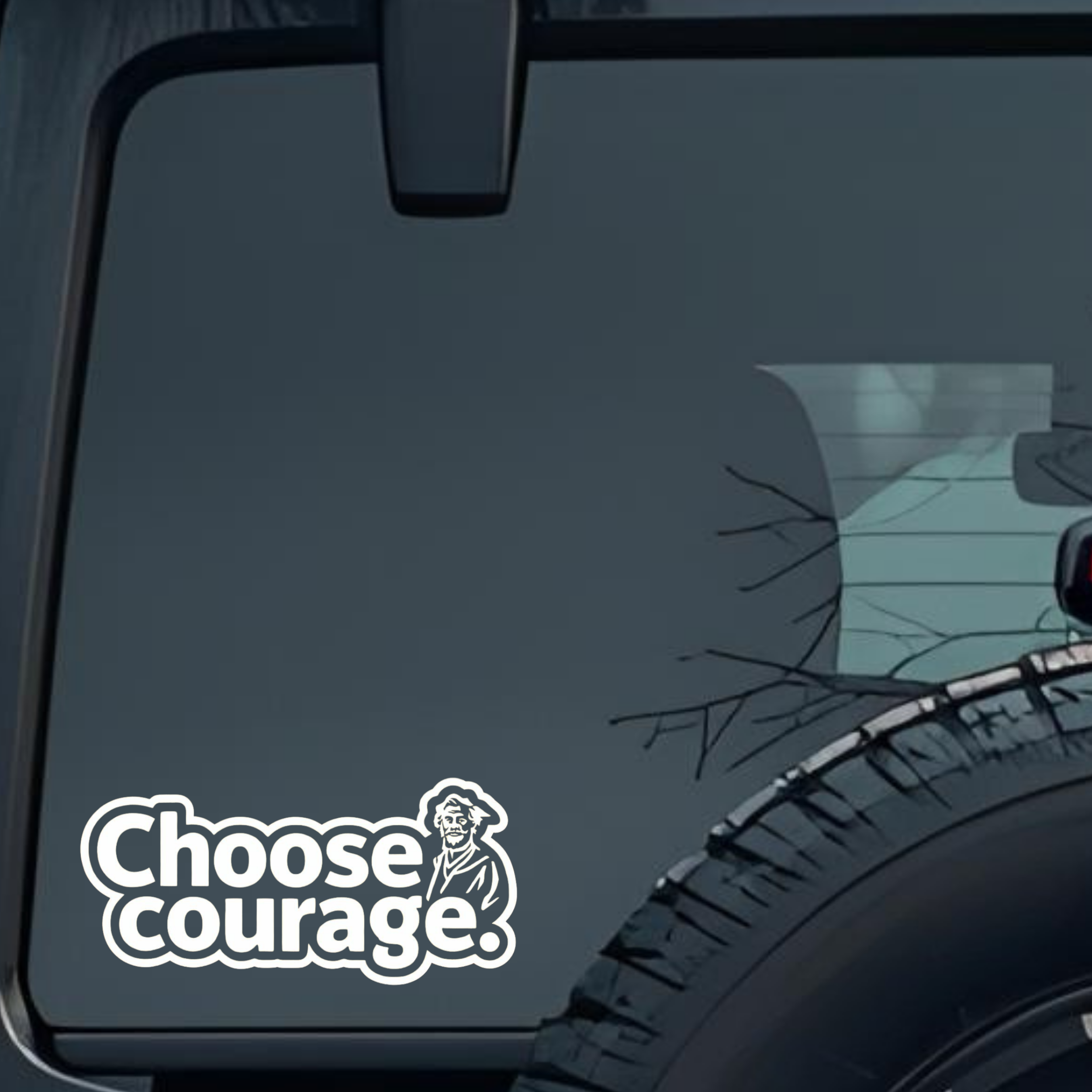 Choose Courage. Large 6 inch Premium Decal Sticker For Car Bumper Window Rear Windshield Stickers, W