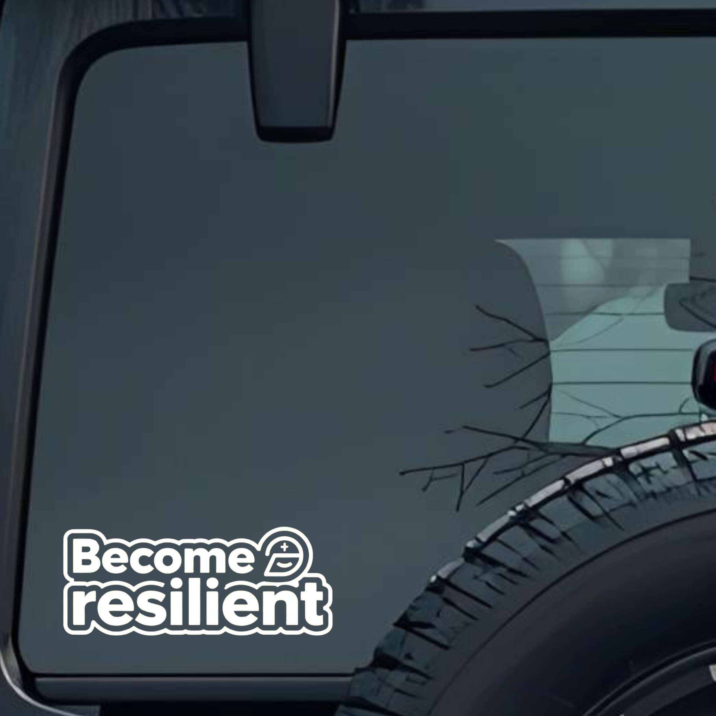 Become Resilient Large 6 inch Premium Decal Sticker For Car Bumper Window Rear Windshield Stickers,