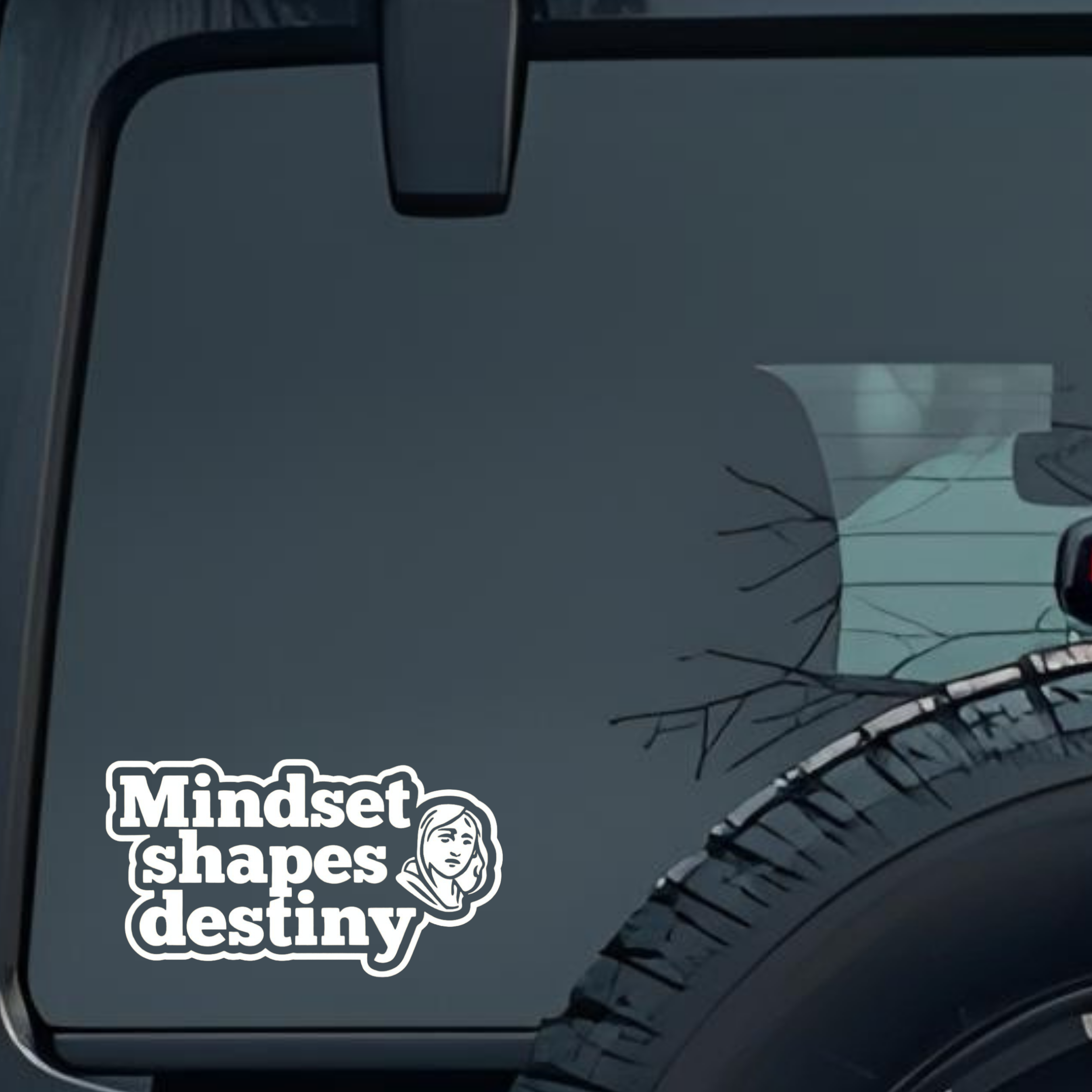 Mindset Shapes Destiny Large 6 inch Premium Decal Sticker For Car Bumper Window Rear Windshield Stic