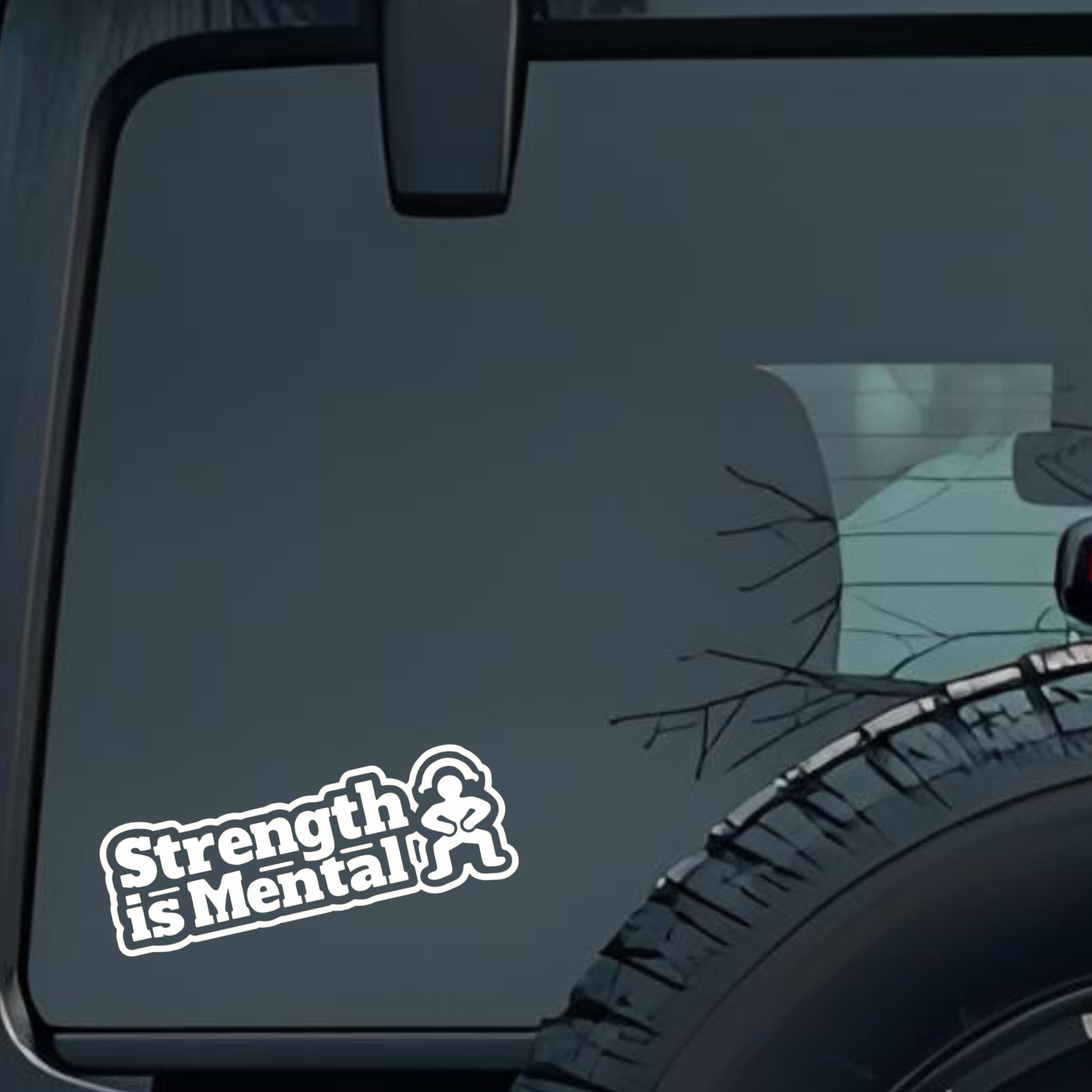 Strength Is Mental Large 6 inch Premium Decal Sticker For Car Bumper Window Rear Windshield Stickers