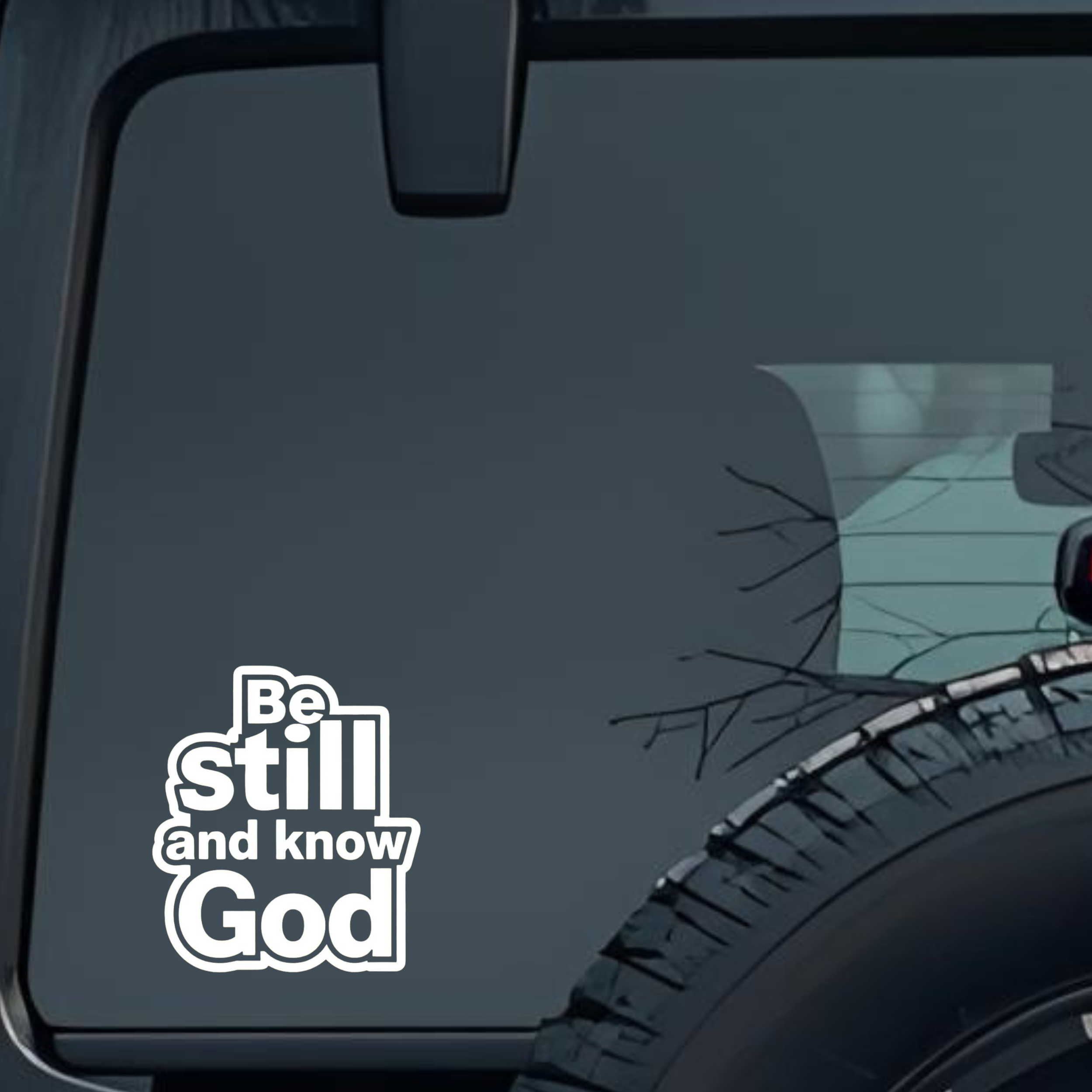 Be Still and Know God Large 6 inch Premium Decal Sticker For Car Bumper Window Rear Windshield Stick