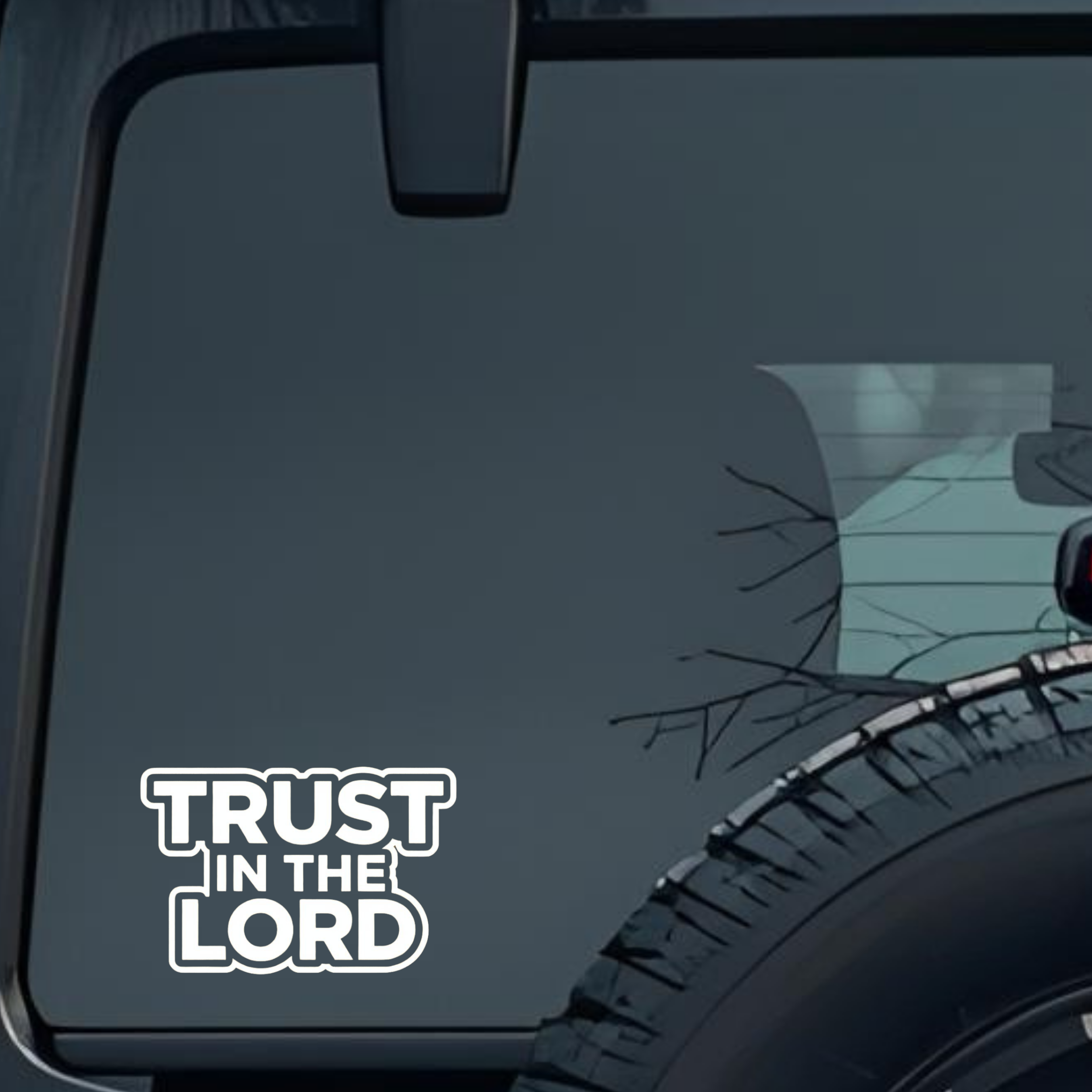 Trust in the Lord Large 6 inch Premium Decal Sticker For Car Bumper Window Rear Windshield Stickers,