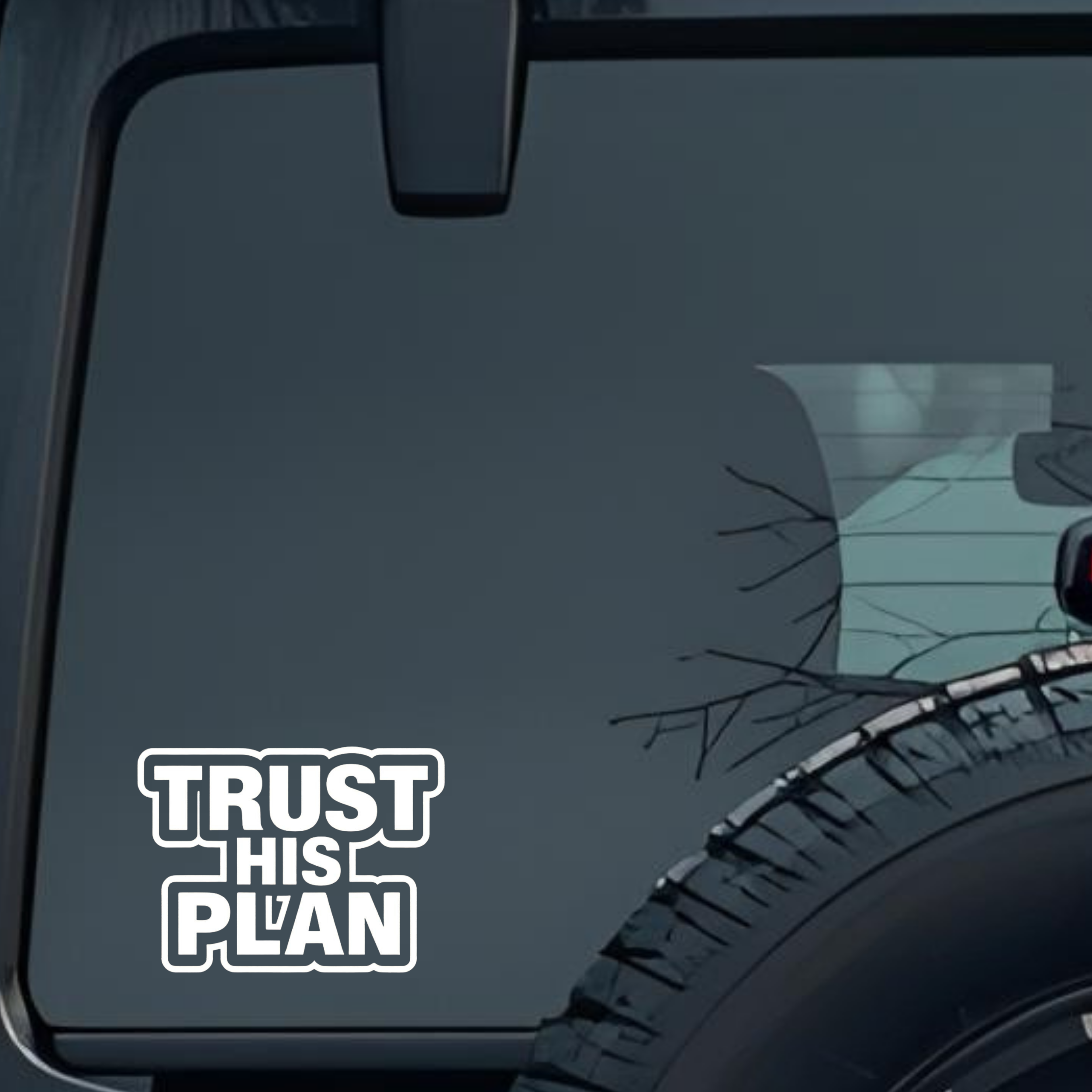 Trust His Plan Large 6 inch Premium Decal Sticker For Car Bumper Window Rear Windshield Stickers, Wa