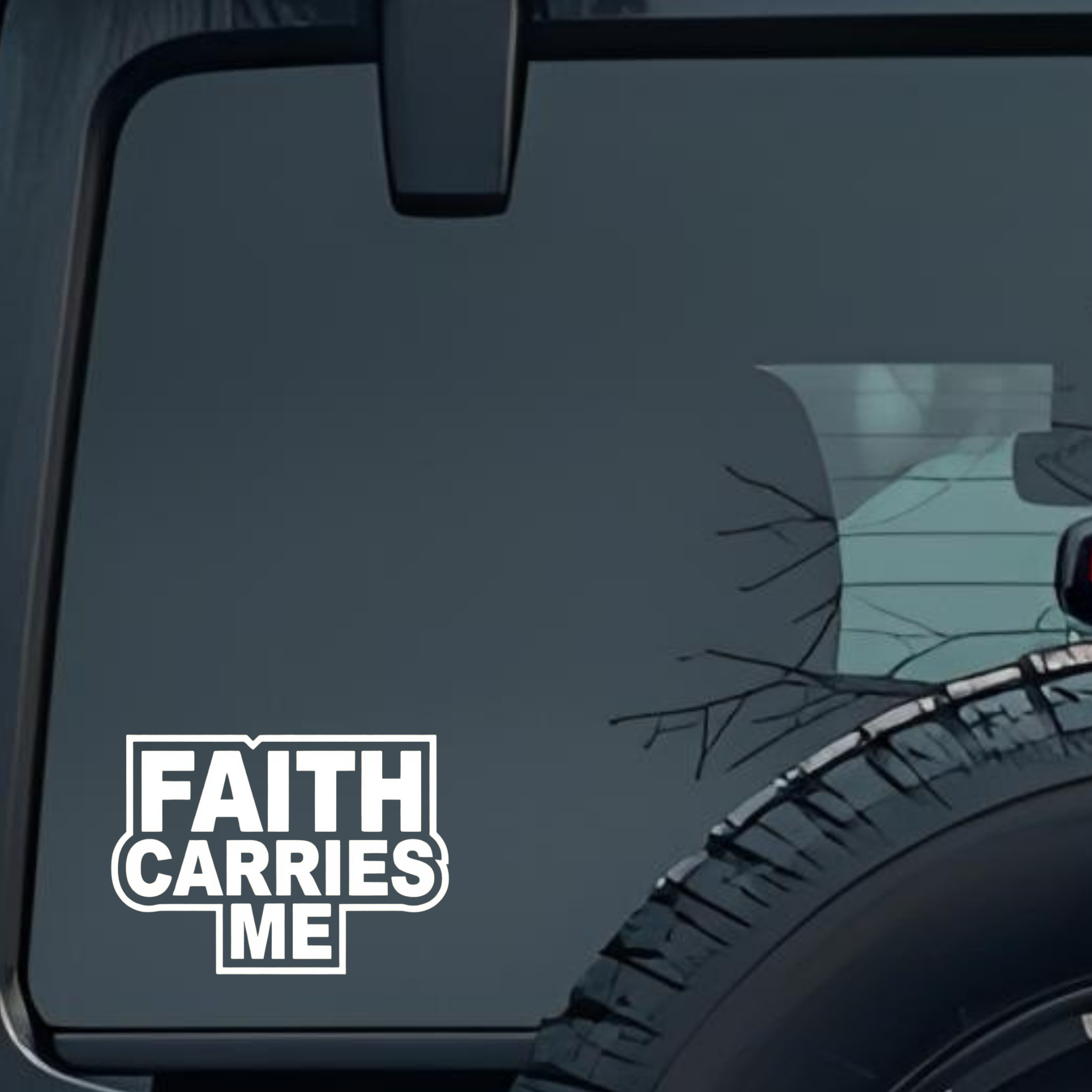 Faith Carries Me Large 6 inch Premium Decal Sticker For Car Bumper Window Rear Windshield Stickers,