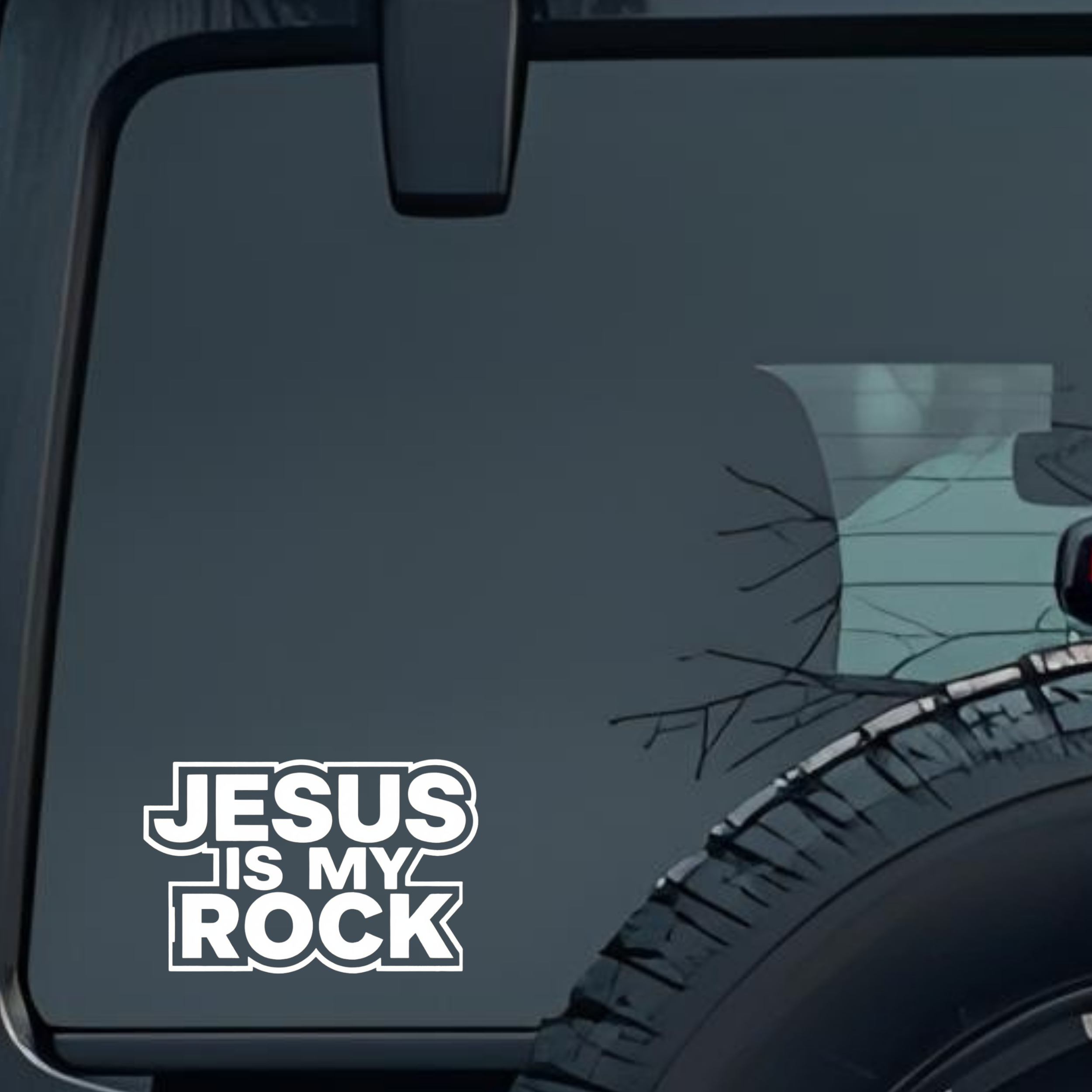 Jesus Is My Rock Large 6 inch Premium Decal Sticker For Car Bumper Window Rear Windshield Stickers,
