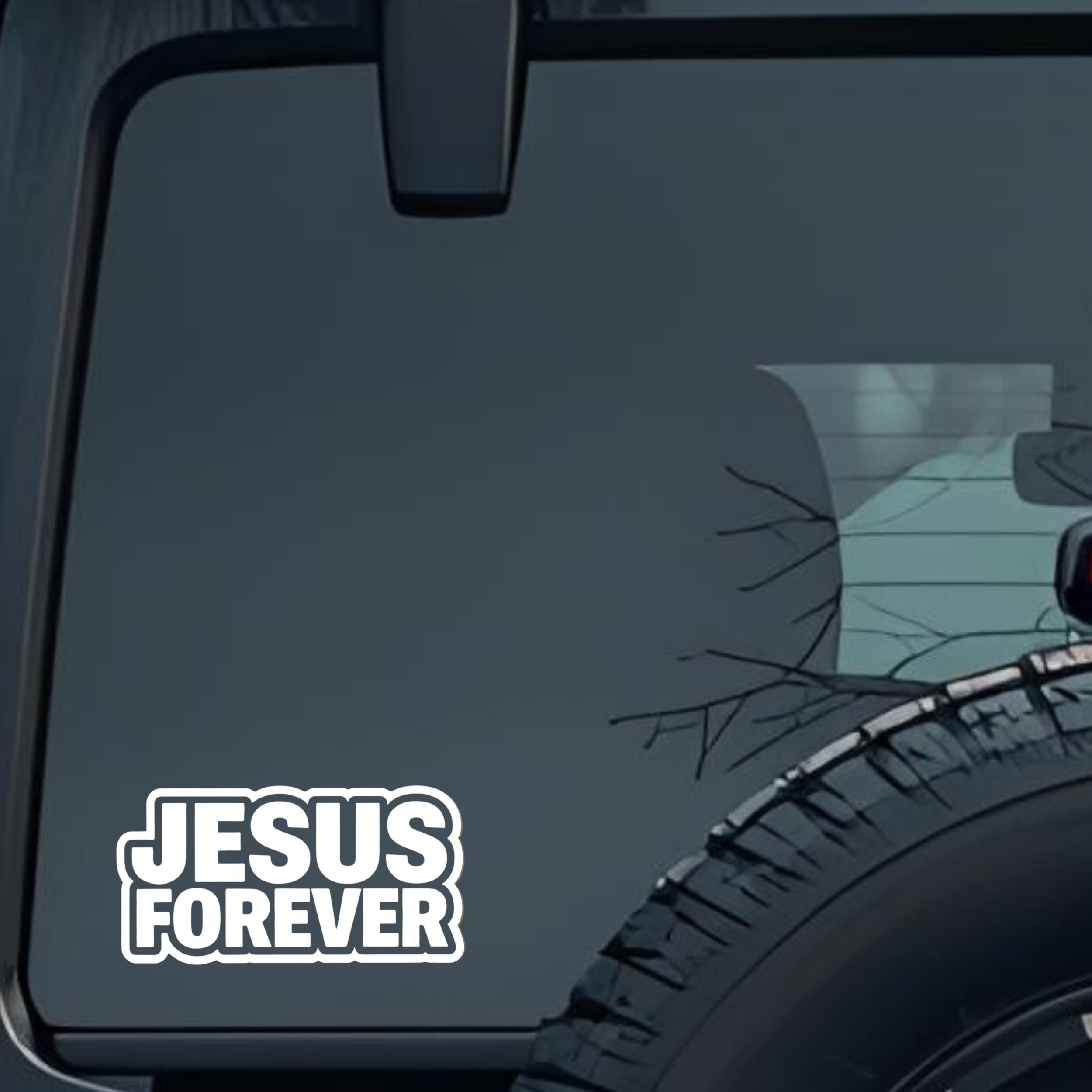 Jesus Forever Large 6 inch Premium Decal Sticker For Car Bumper Window Rear Windshield Stickers, War