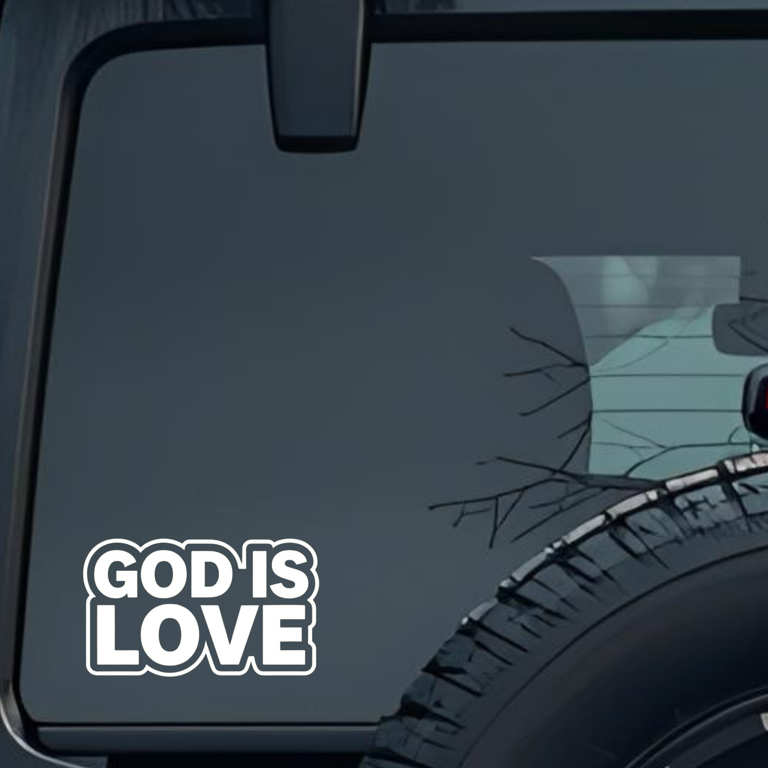 God Is Love Large 6 inch Premium Decal Sticker For Car Bumper Window Rear Windshield Stickers, Warni