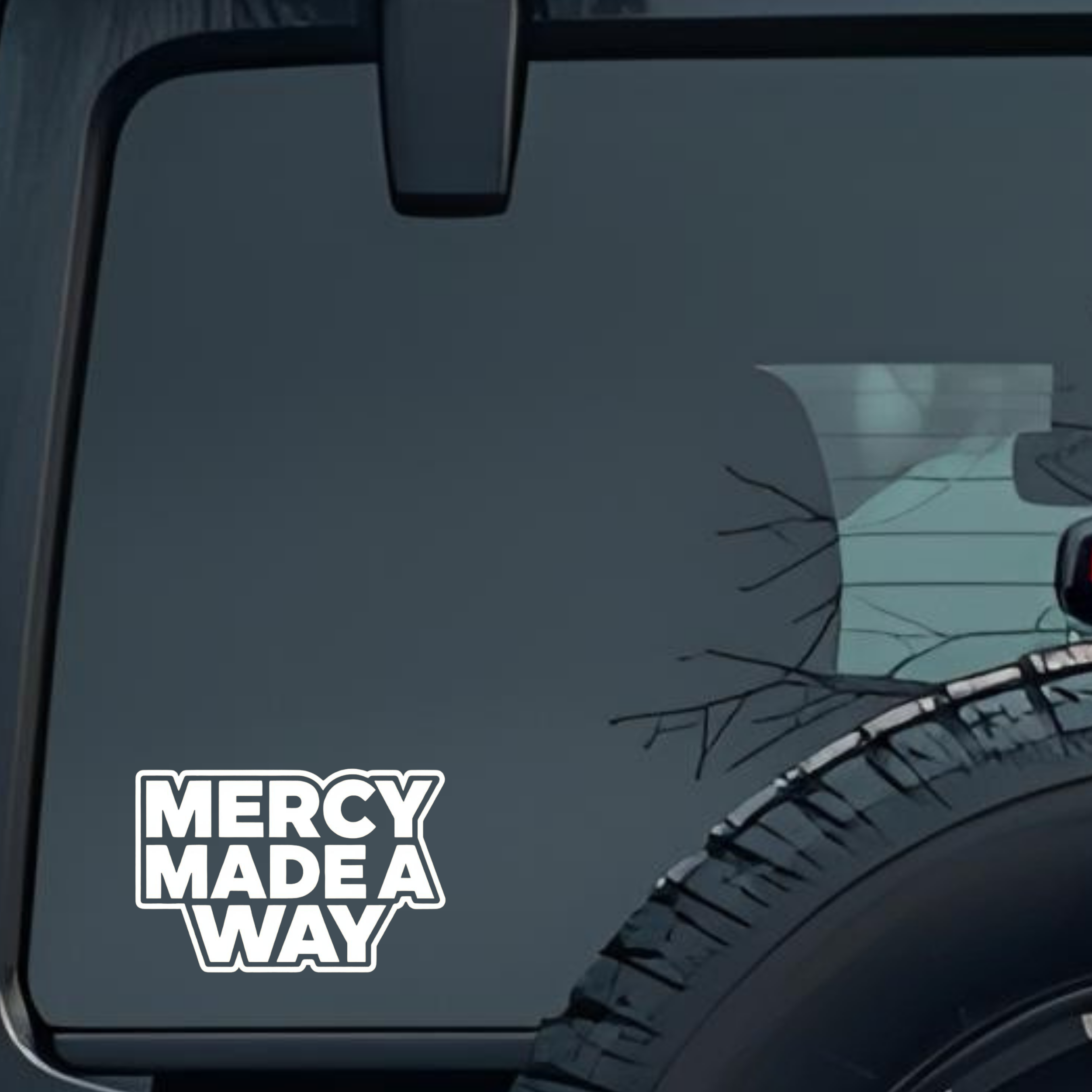 Mercy Made a Way Large 6 inch Premium Decal Sticker For Car Bumper Window Rear Windshield Stickers,