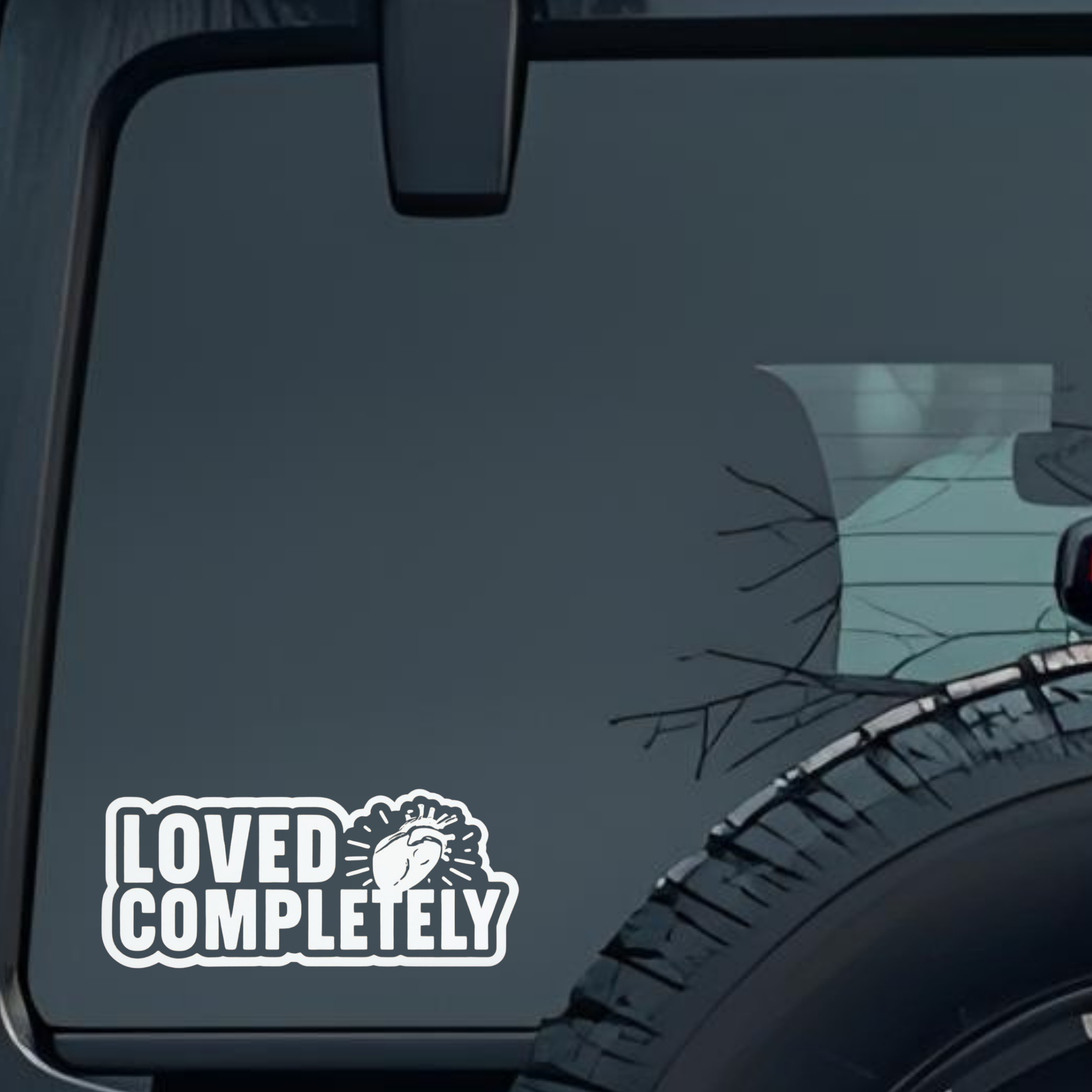 Loved Completely Large 6 inch Premium Decal Sticker For Car Bumper Window Rear Windshield Stickers,