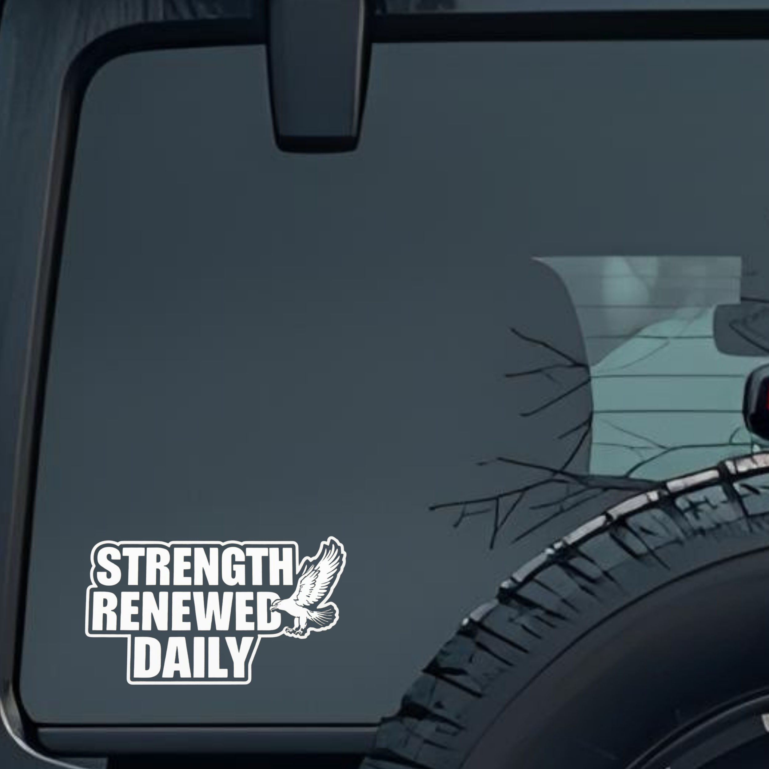 Strength Reward Daily Large 6 inch Premium Decal Sticker For Car Bumper Window Rear Windshield Stick