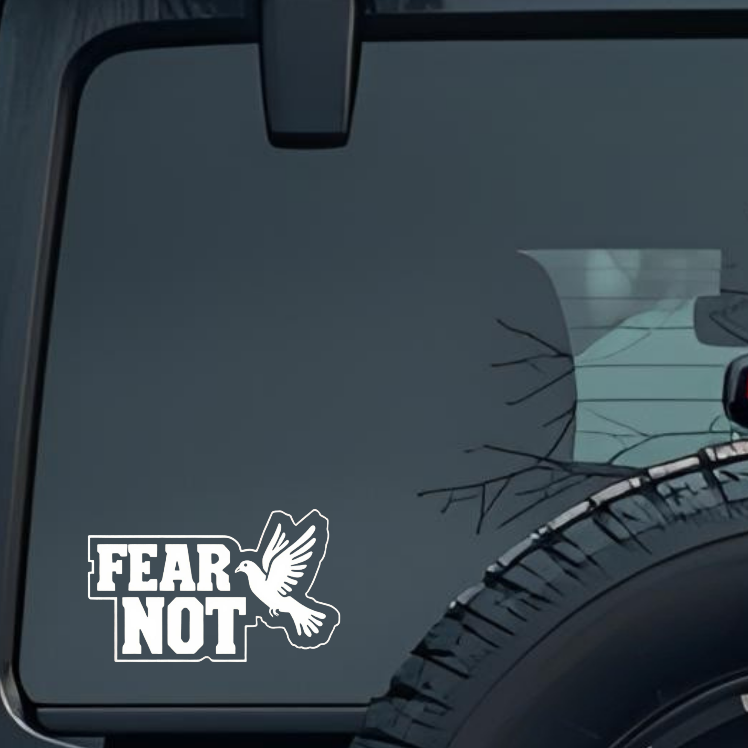 Fear Not Large 6 inch Premium Decal Sticker For Car Bumper Window Rear Windshield Stickers, Warning