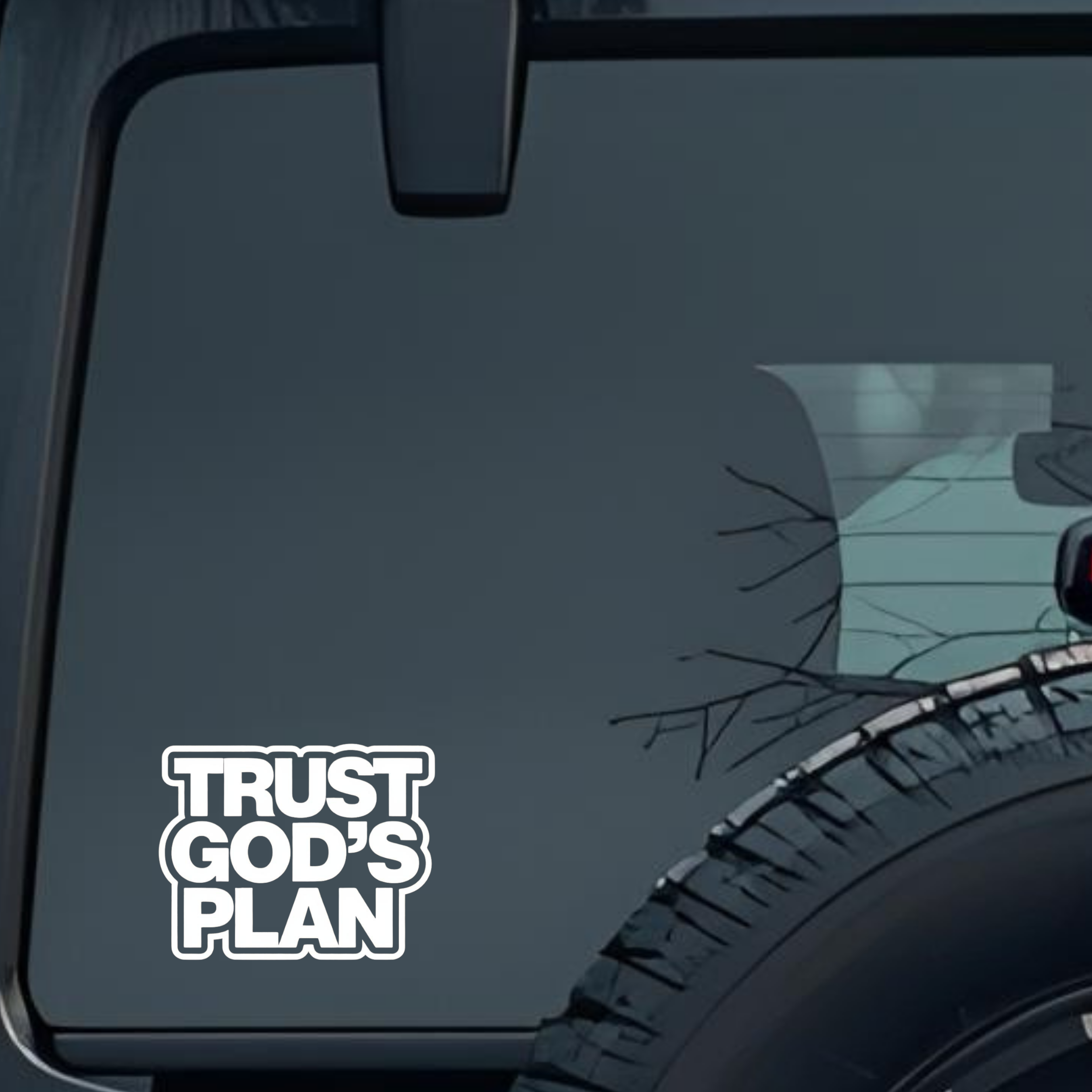 Trust God's Plan Large 6 inch Premium Decal Sticker For Car Bumper Window Rear Windshield Stickers,