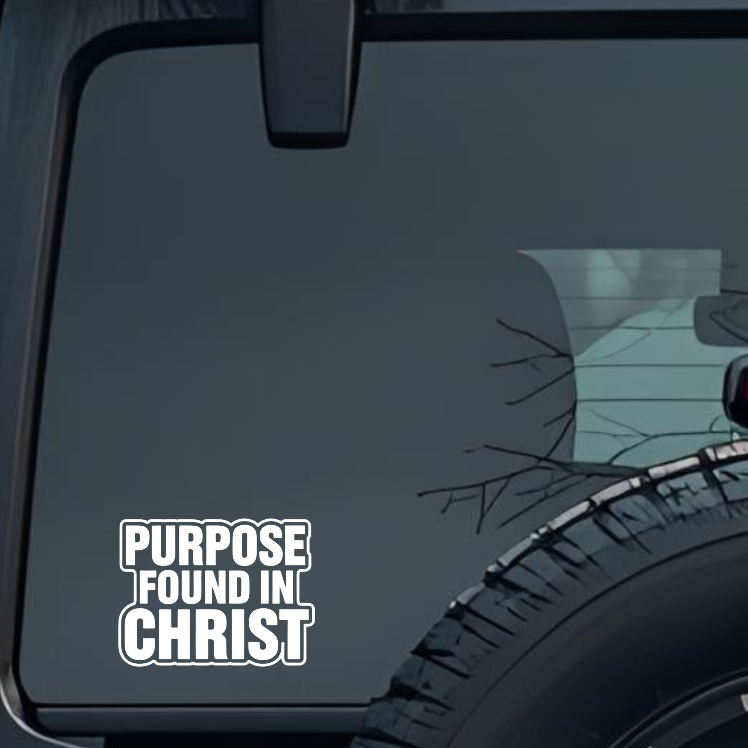 Purpose Found in Christ Large 6 inch Premium Decal Sticker For Car Bumper Window Rear Windshield Sti