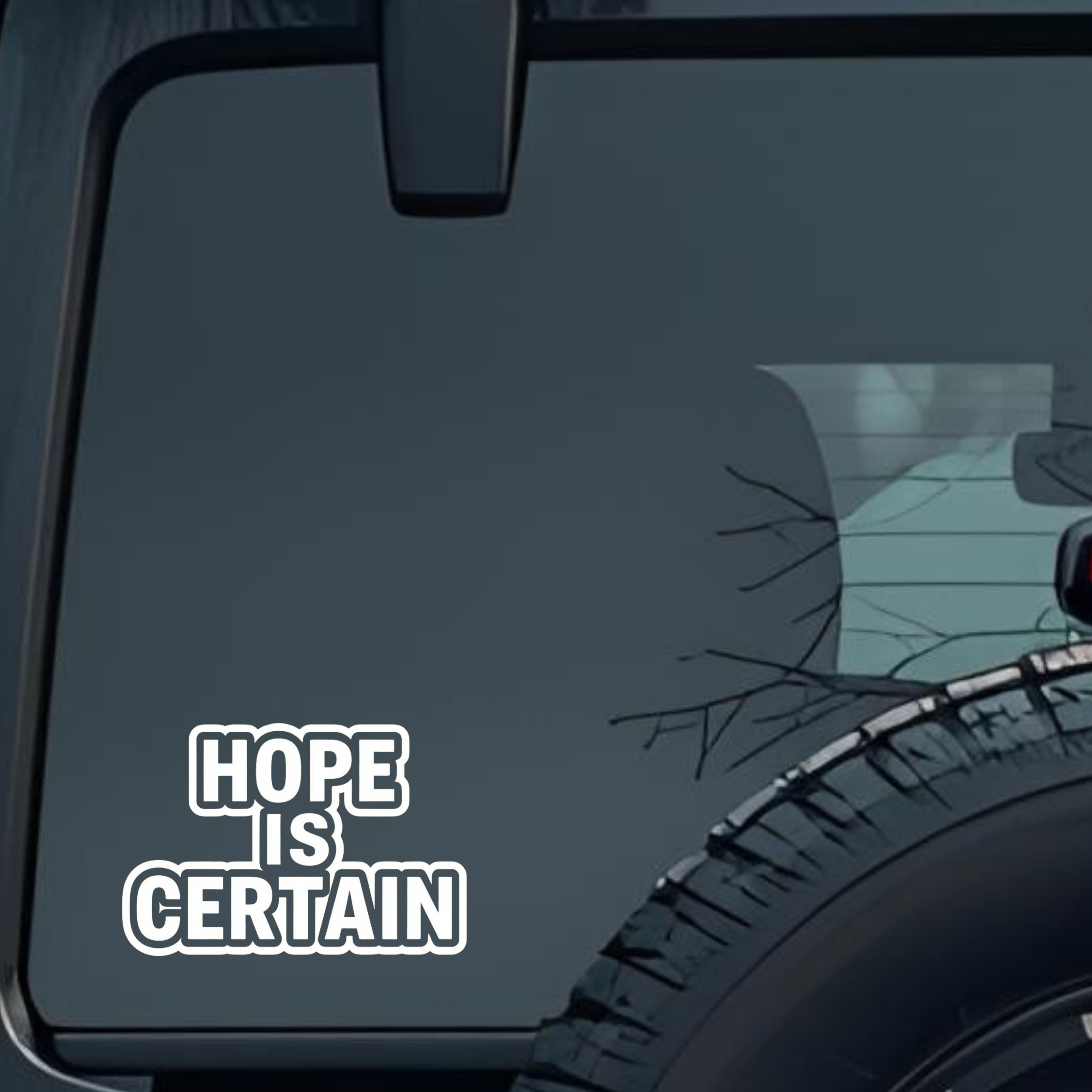 Hope Is Certain Large 6 inch Premium Decal Sticker For Car Bumper Window Rear Windshield Stickers, W