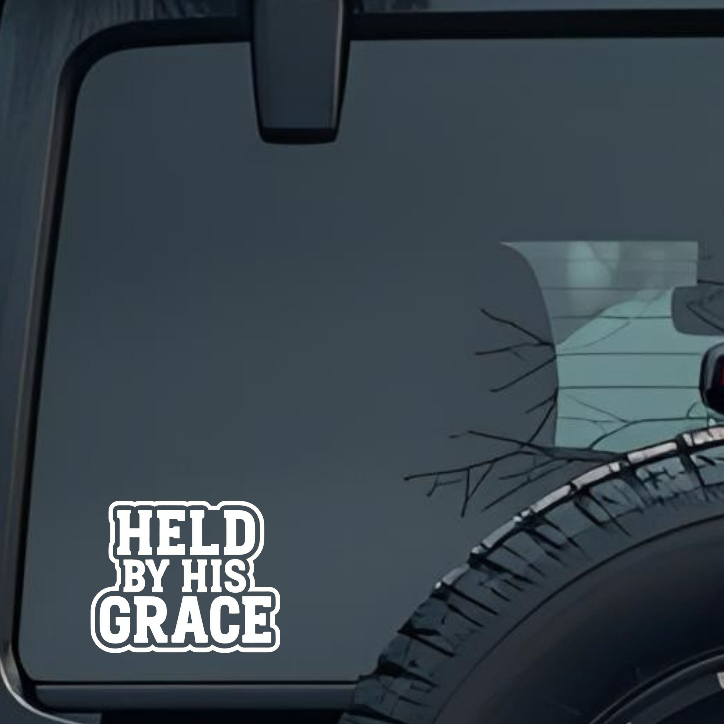 Help by His Grace Large 6 inch Premium Decal Sticker For Car Bumper Window Rear Windshield Stickers,