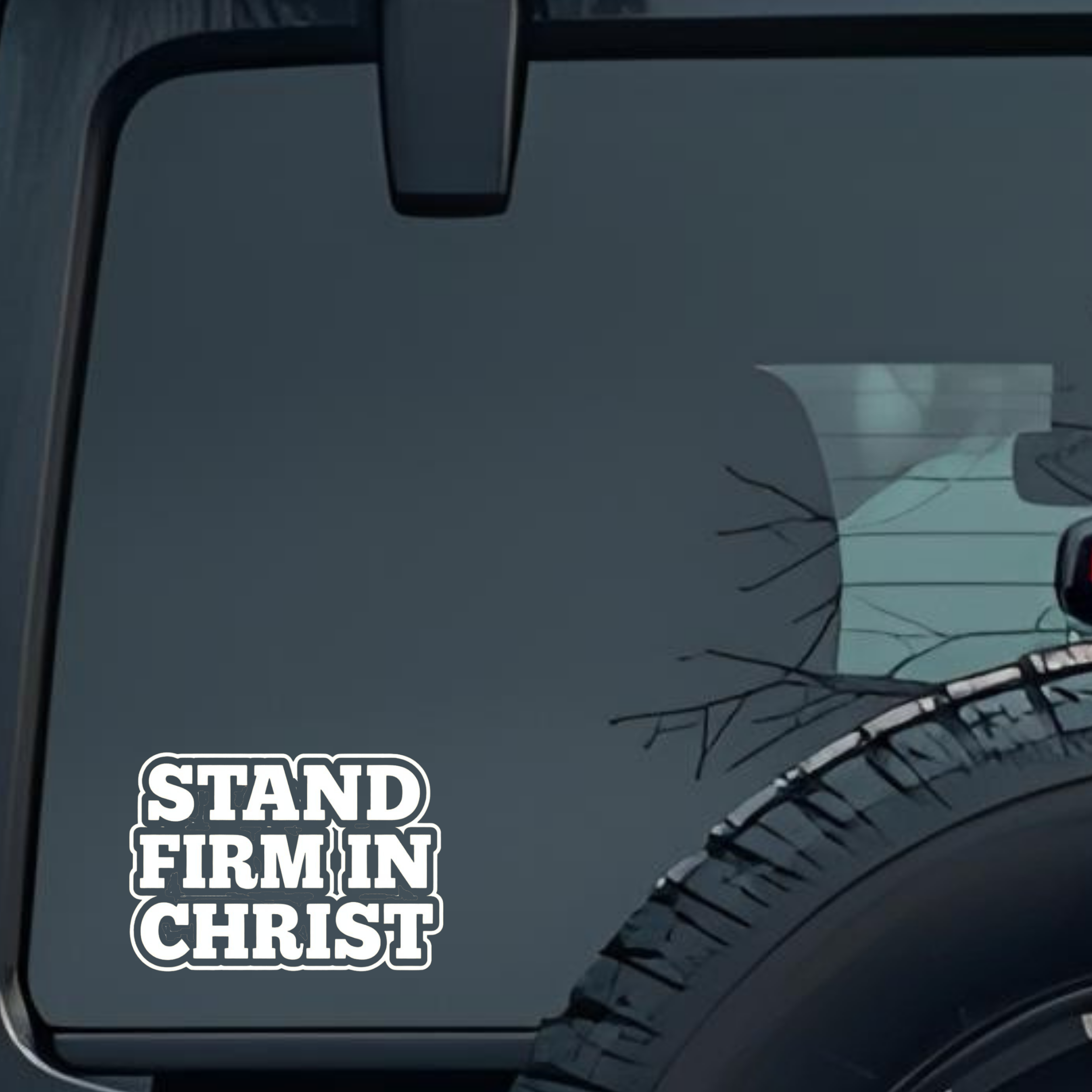 Stand Firm in Christ Large 6 inch Premium Decal Sticker For Car Bumper Window Rear Windshield Sticke