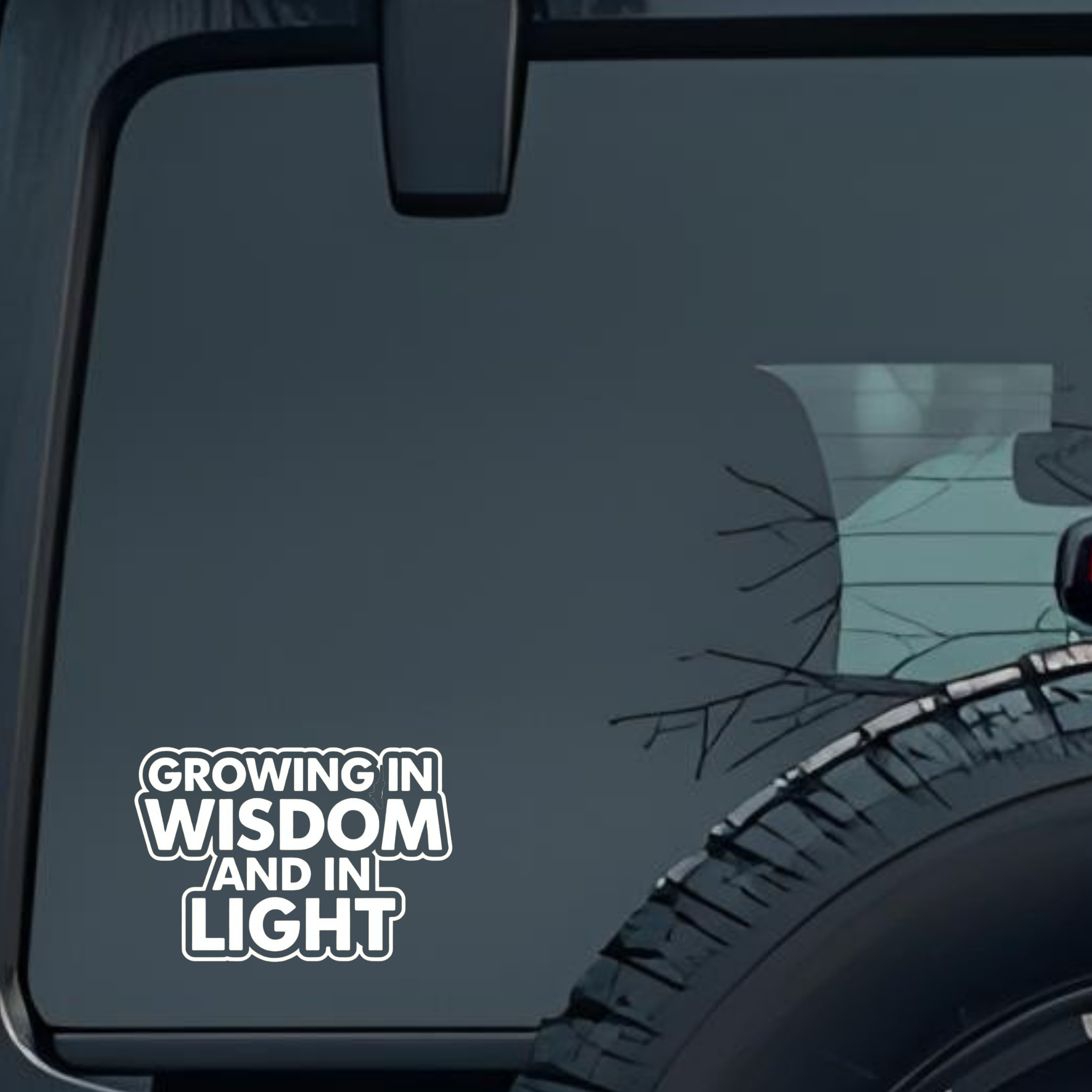 Growing in Wisdom and in Light Large 6 inch Premium Decal Sticker For Car Bumper Window Rear Windshi