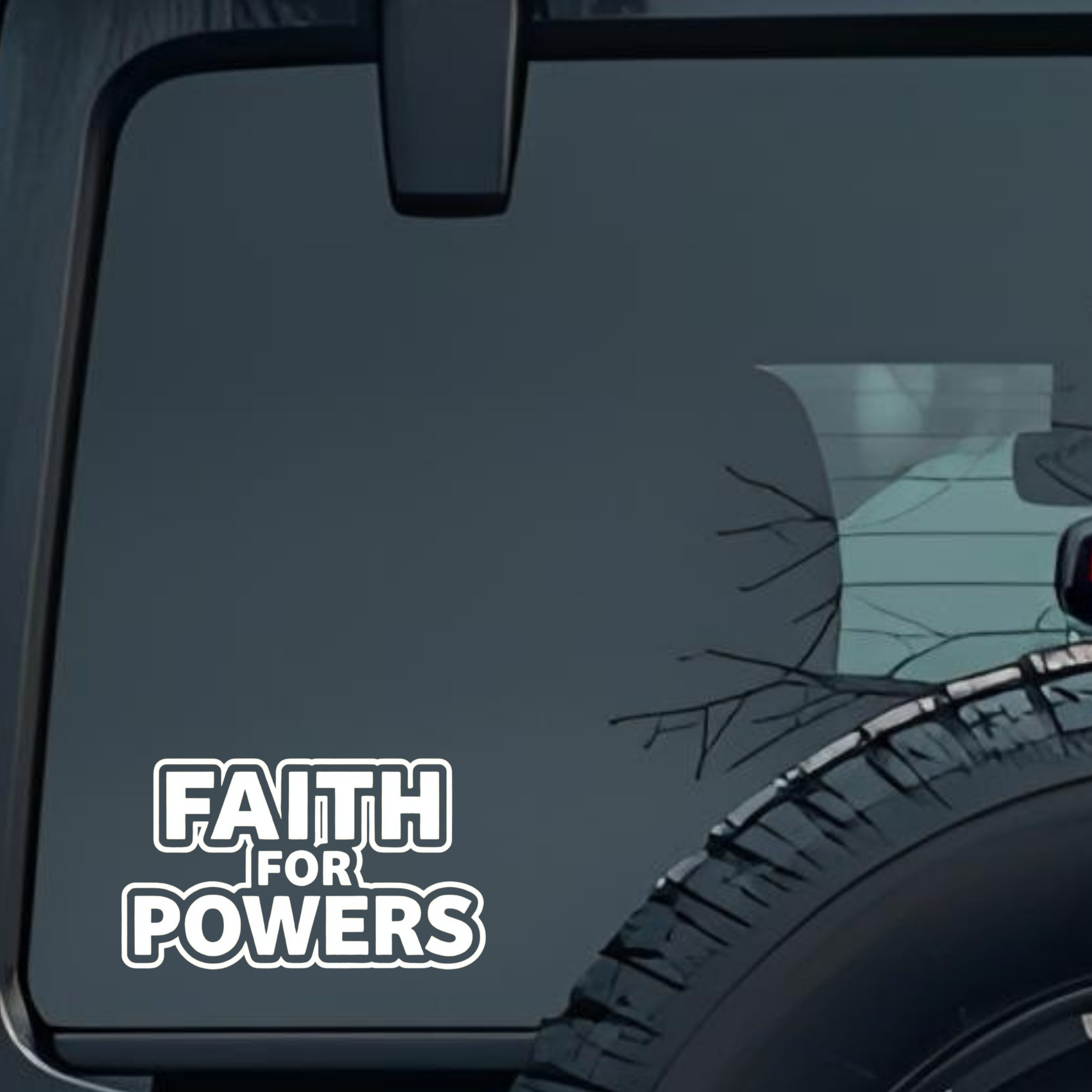 Faith for Powers Large 6 inch Premium Decal Sticker For Car Bumper Window Rear Windshield Stickers,