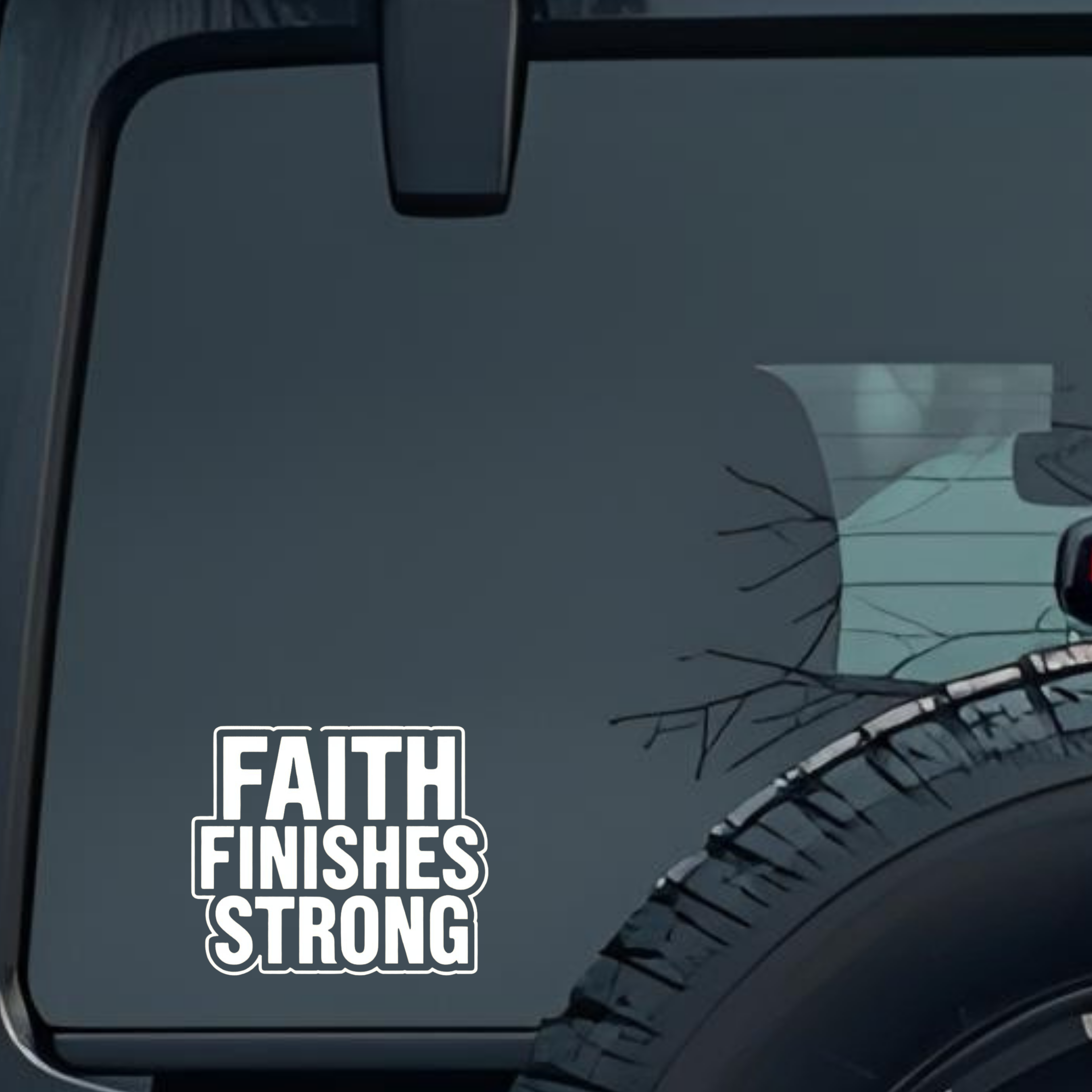Fiath Finishes Strong Large 6 inch Premium Decal Sticker For Car Bumper Window Rear Windshield Stick