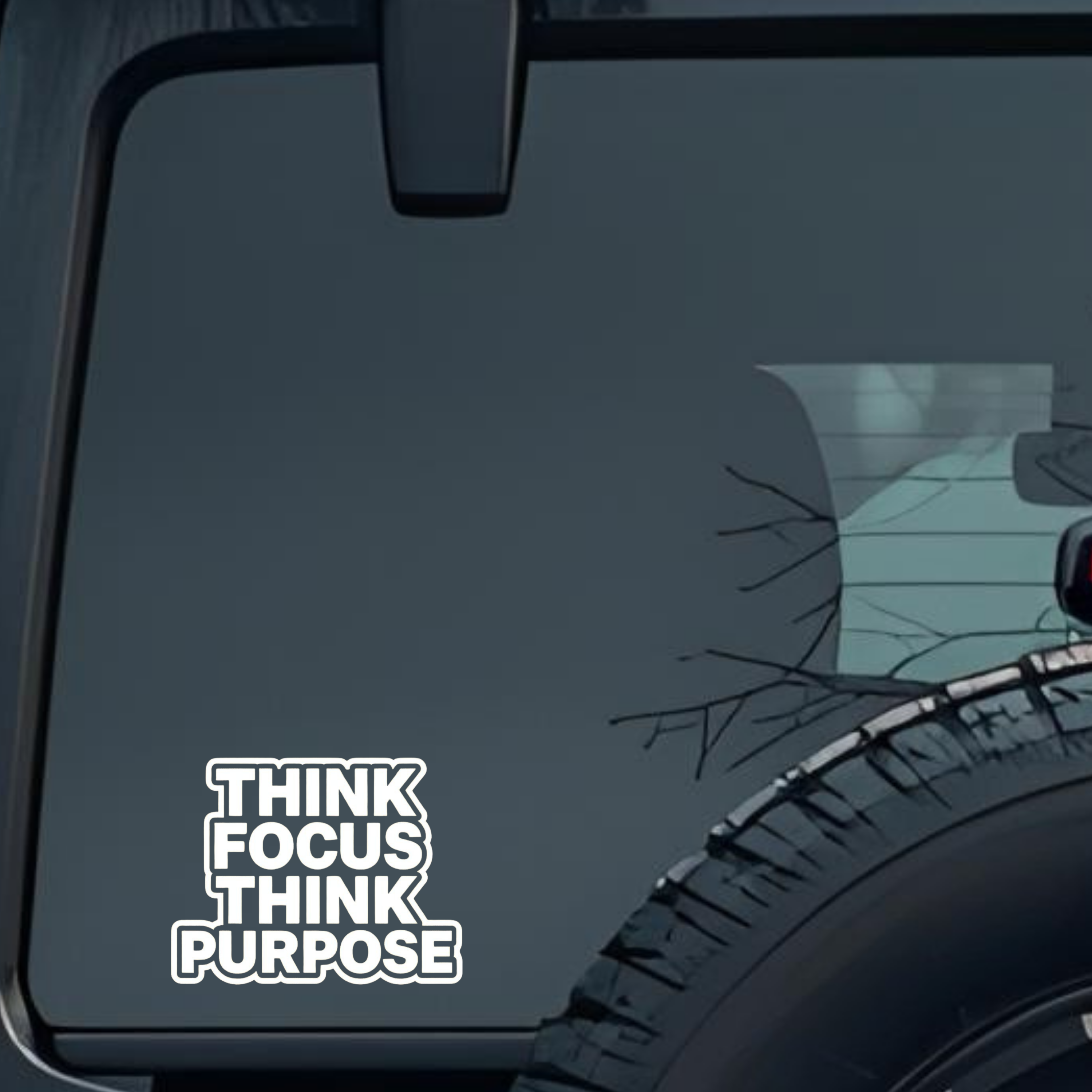 Think Focus Think Purpose Large 6 inch Premium Decal Sticker For Car Bumper Window Rear Windshield S