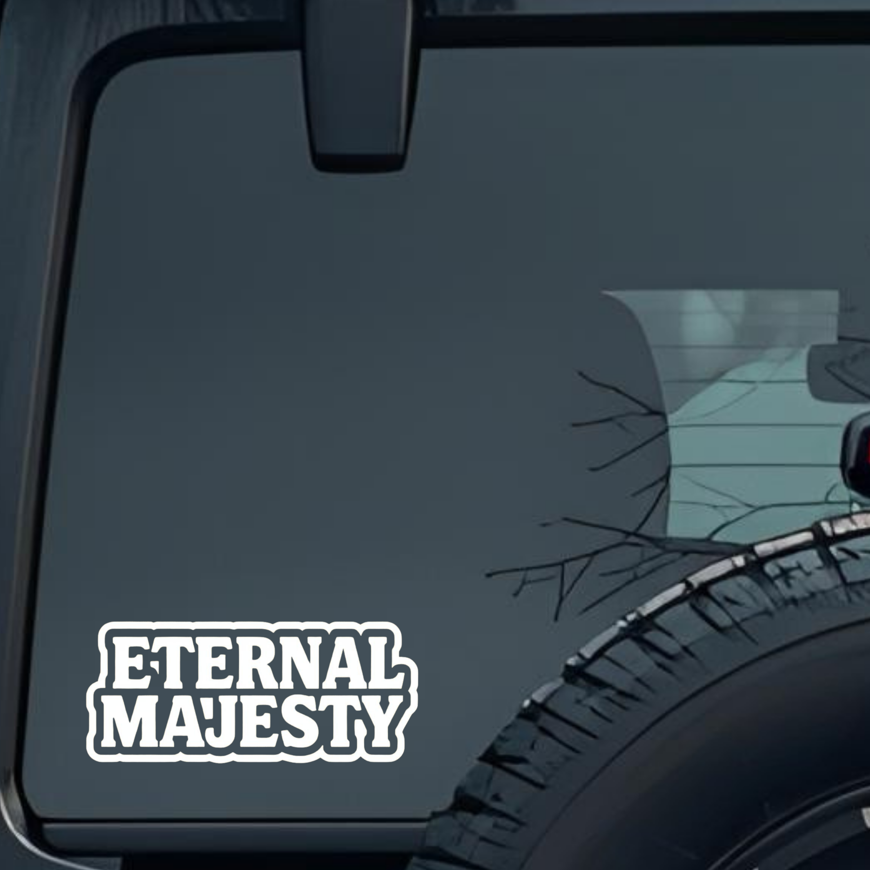 Eternal Majesty Large 6 inch Premium Decal Sticker For Car Bumper Window Rear Windshield Stickers, W